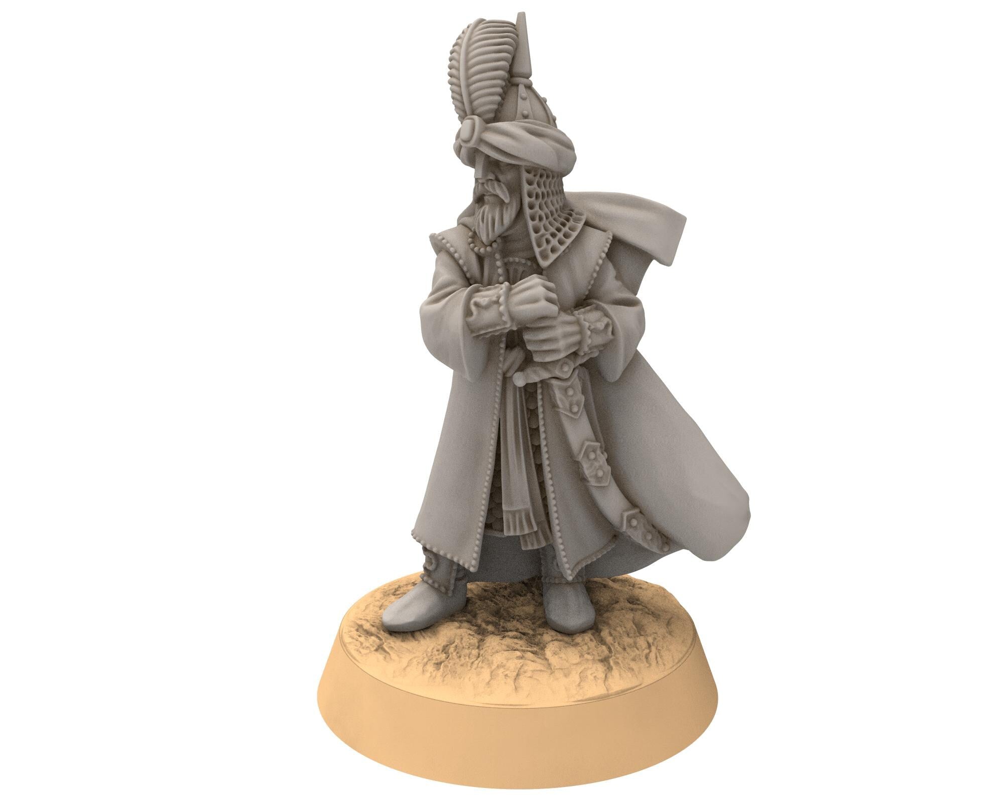 Harad - Southron Sultan on foot, Berber nomads, Harad Bedouin Arabs Sarazins Medbury miniatures for wargame D&D, Lotr...