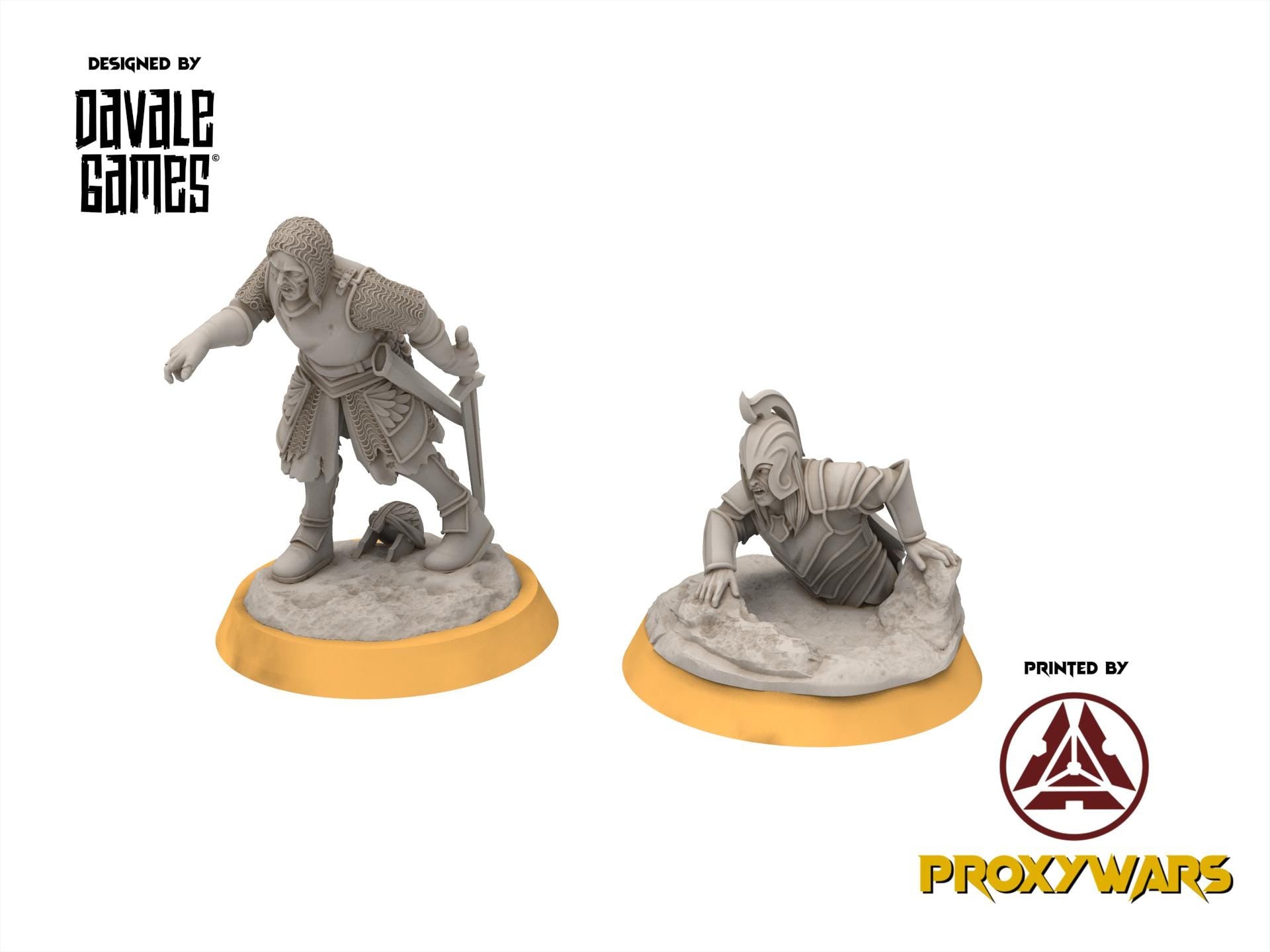 Undead Ghosts - x2 Spirit, marshland of the east, Ghosts of the old world miniatures for wargame D&D, LOTR...