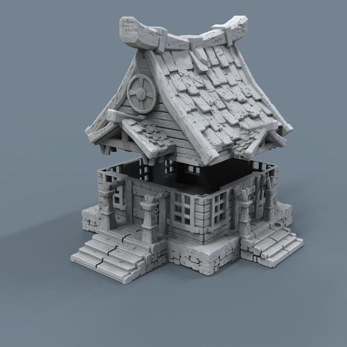 Viking building - Norsemen House 11 - Scenery for Norse Saga, Dungeon & Dragons, Frostgrave, Age of fantasy battle skirmish wargame PLA