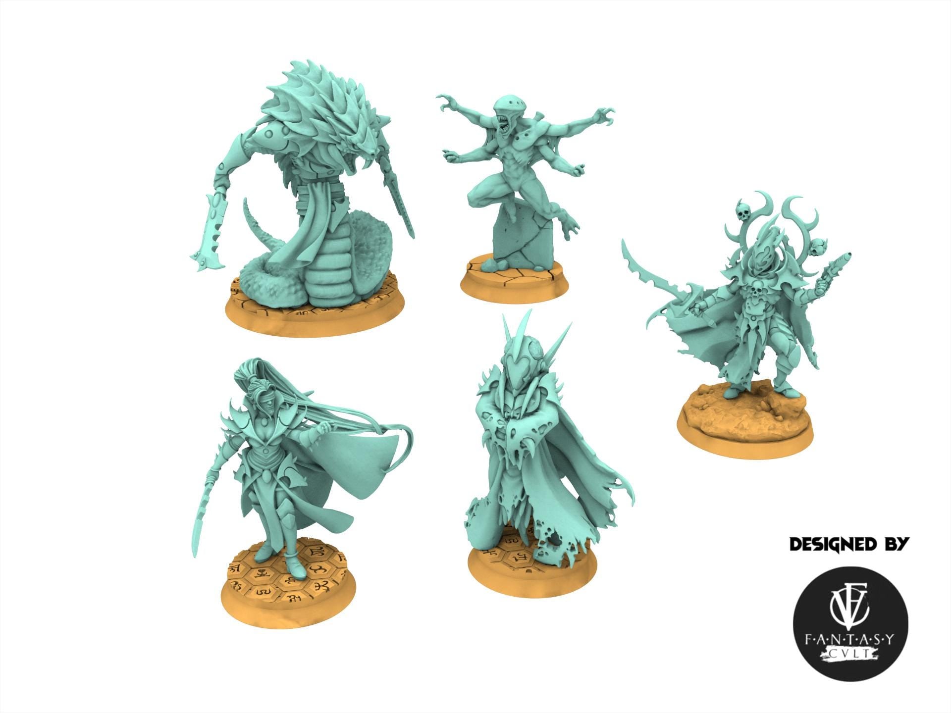 Dark City - The Council of the Dark Hierarch, Leader of The Obsessed Tortured warriors, Sadistic soldiers Dark eldar drow