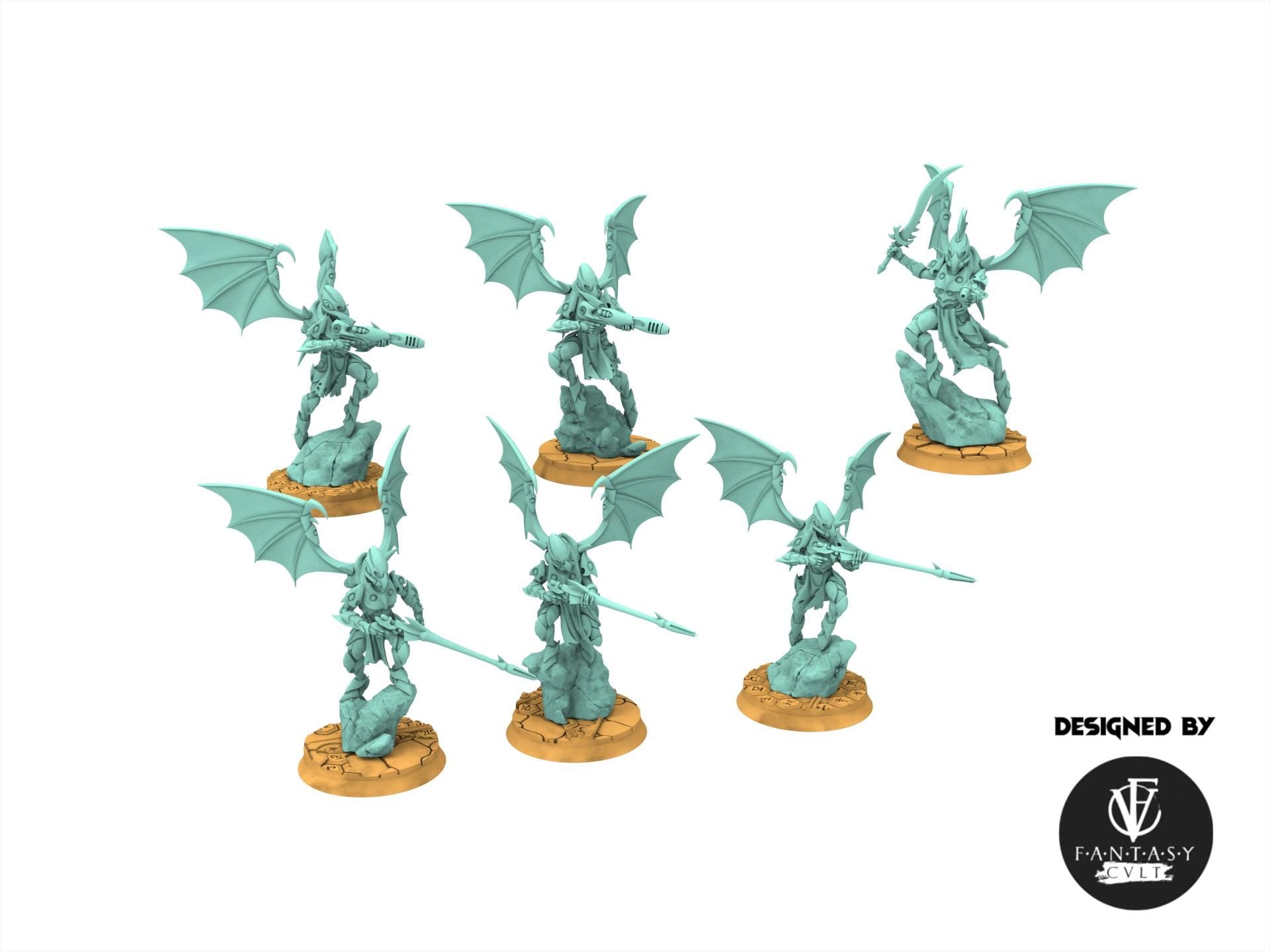 Dark city - Abyssals Scout warriors Dark eldar drow Scout warriors with wide range of heavy weapons Dark eldar drow