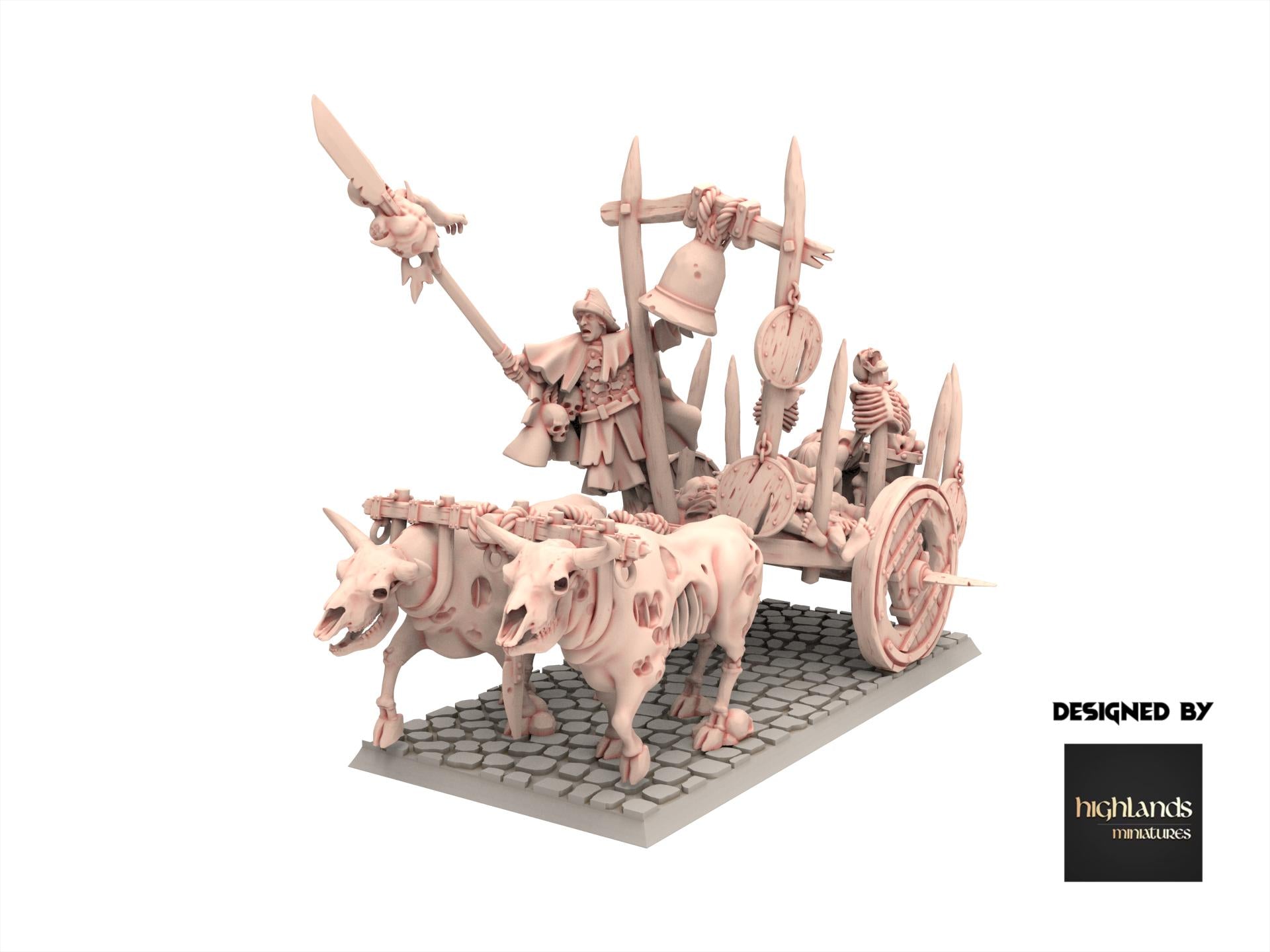 Undead - CORPSE CART, Bloodthirster Skeleton Warrior guard