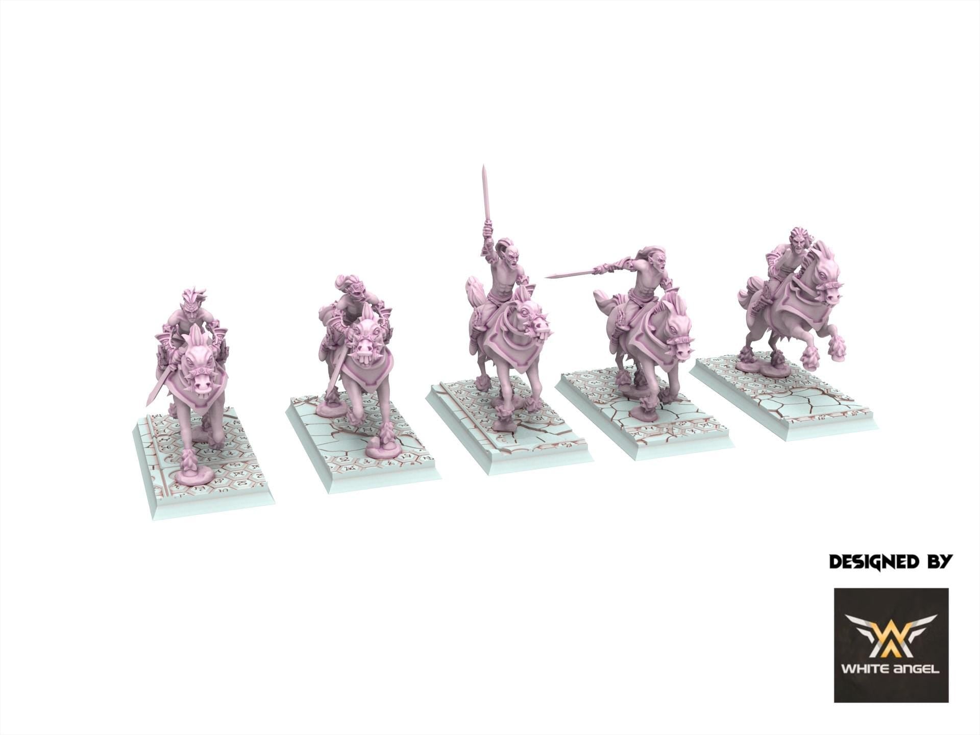 Dark Elves - x5 Lost Souls, usable for 9th Age, Fantasy Battle, Oldhammer, King of war, 28mm 32mm