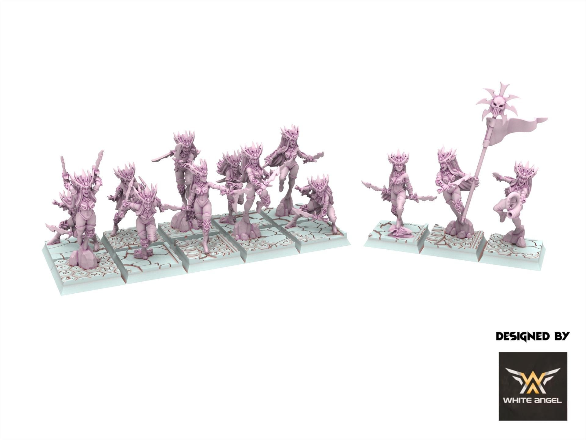 Dark Elves - Daughter of the Shadow Realm, usable for 9th Age, Fantasy Battle, Oldhammer, King of war, 28mm 32mm