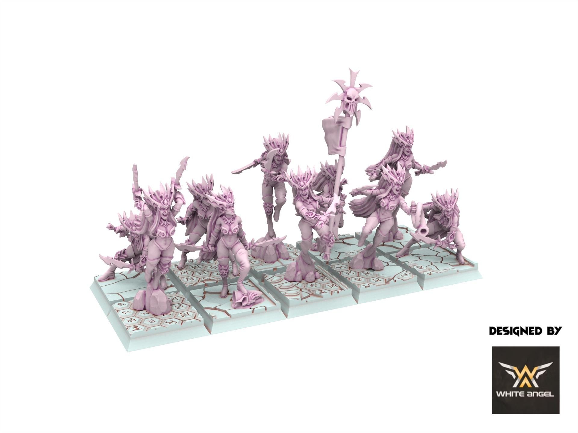 Dark Elves - Daughter of the Shadow Realm, usable for 9th Age, Fantasy Battle, Oldhammer, King of war, 28mm 32mm