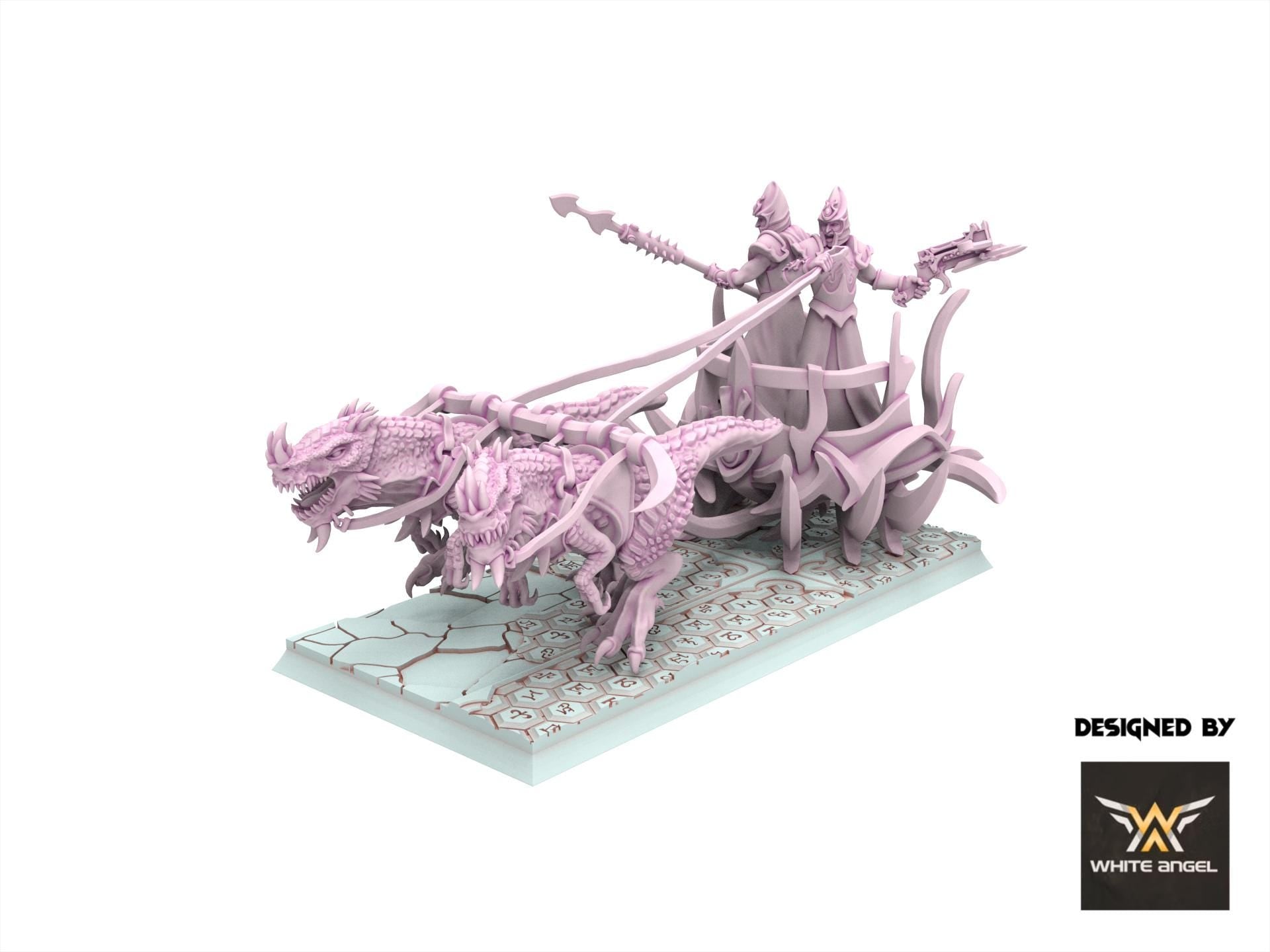 Dark Elves - Nightmare Chariot, usable for 9th Age, Fantasy Battle, Oldhammer, King of war, 28mm 32mm