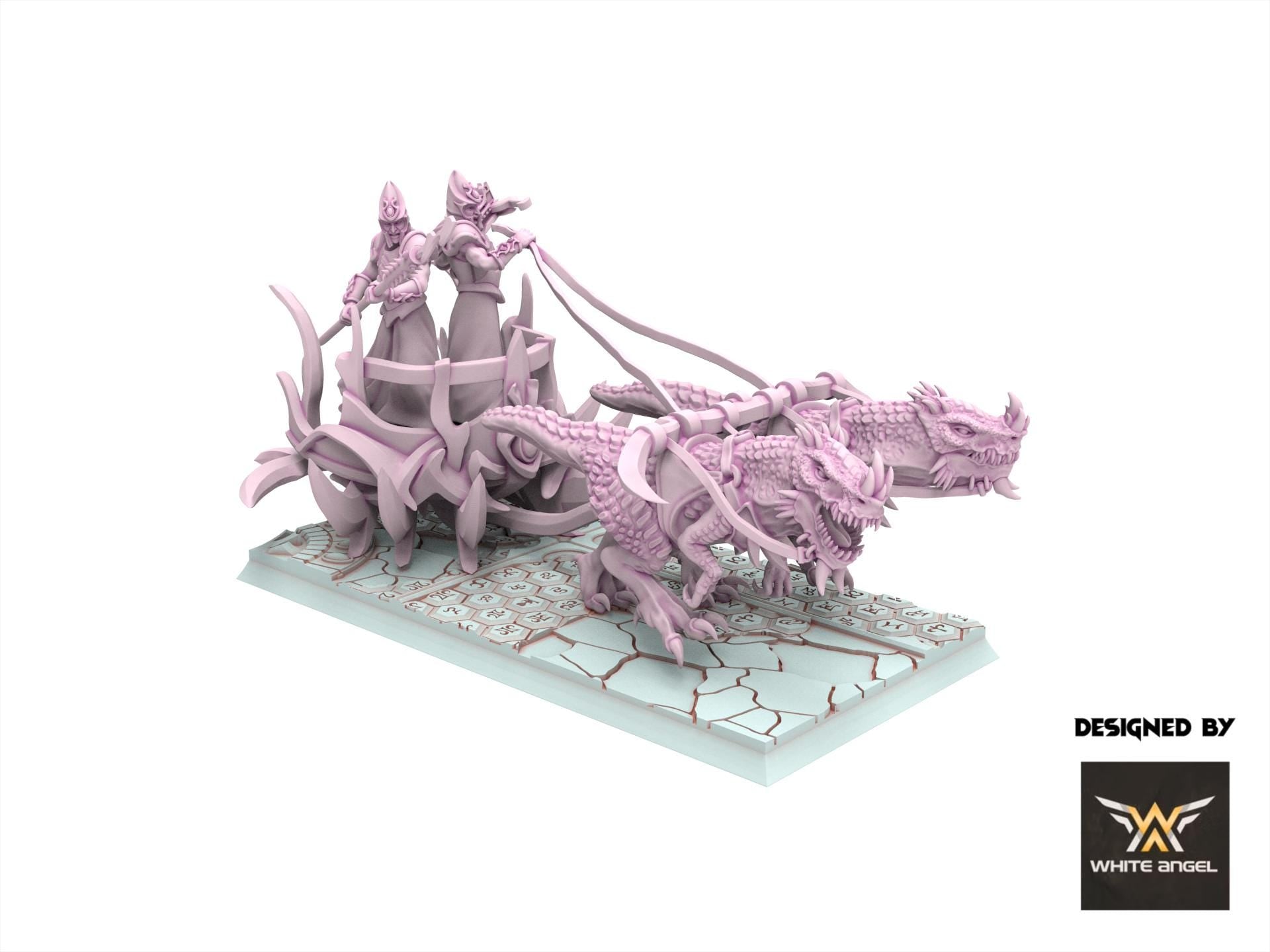 Dark Elves - Nightmare Chariot, usable for 9th Age, Fantasy Battle, Oldhammer, King of war, 28mm 32mm