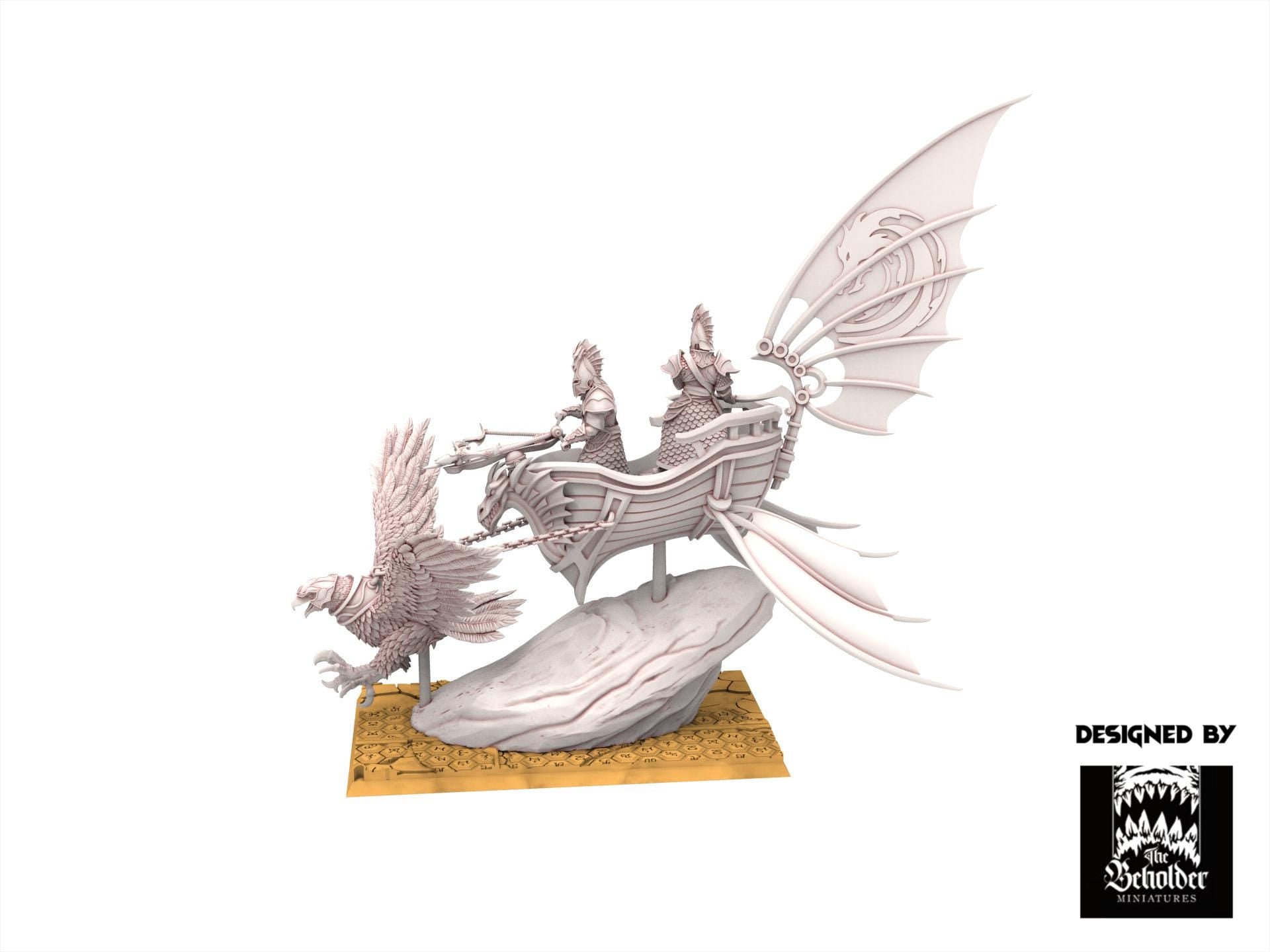 Hight Elves - Silvermoor - Eagle Chariot, Fantasy elves, usable for 9th Age, Fantasy Battle, Oldhammer, King of war