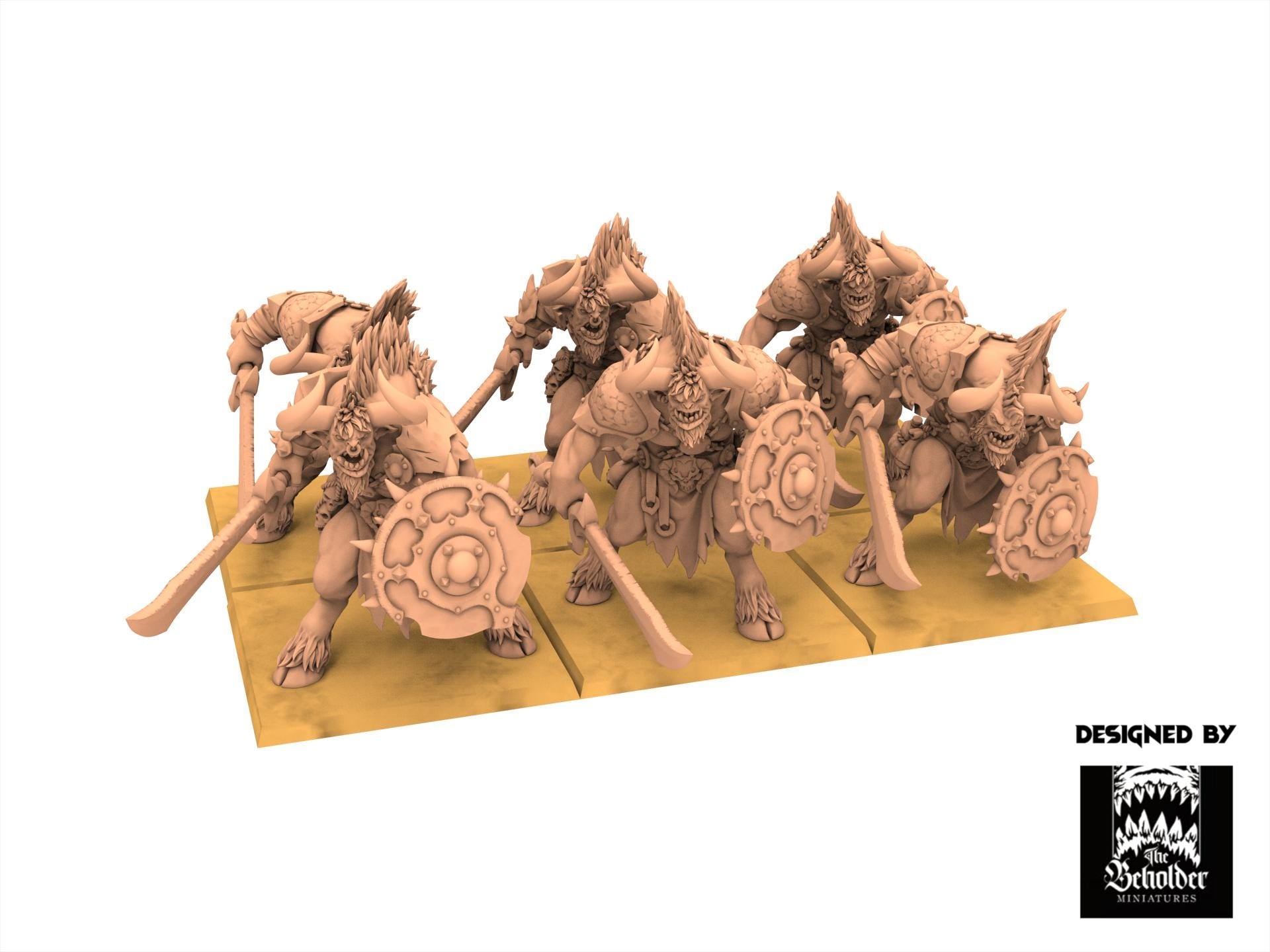 Beastmen - Minotaurs sword and shield, Realm of Mayhem Beastmen warriors of Chaos