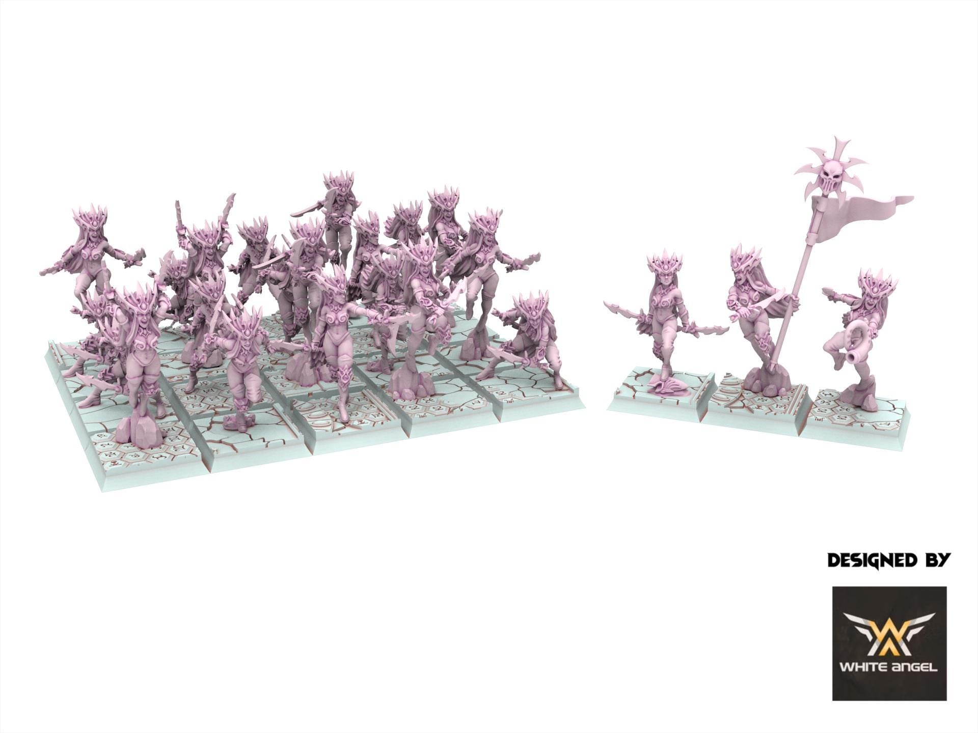 Dark Elves - Daughter of the Shadow Realm, usable for 9th Age, Fantasy Battle, Oldhammer, King of war, 28mm 32mm