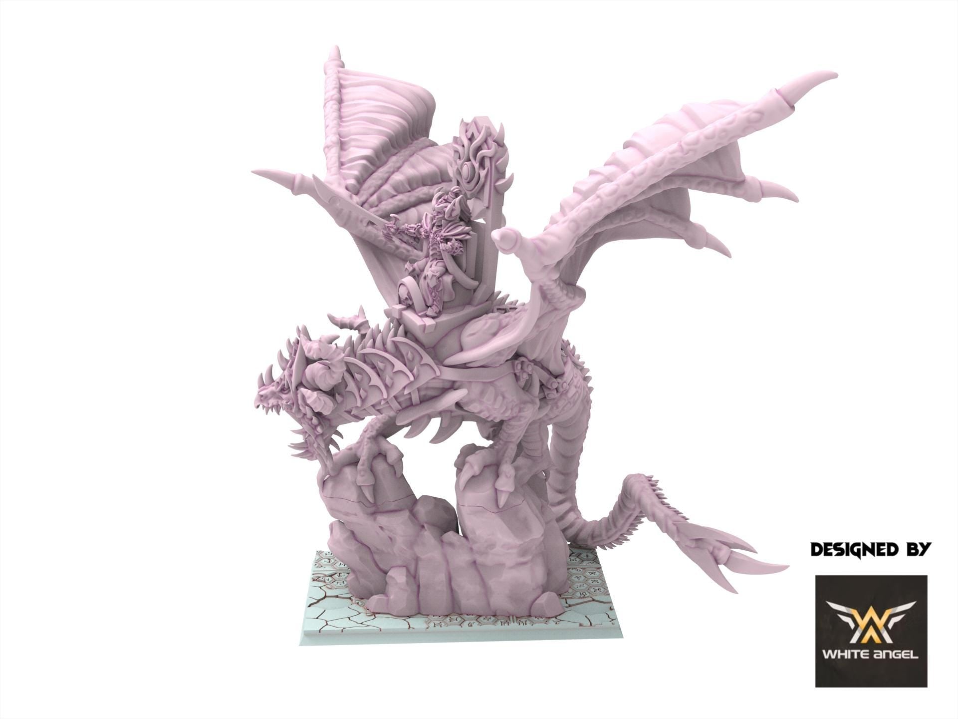 Dark Elves - Dark Emperor Dragon, usable for 9th Age, Fantasy Battle, Oldhammer, King of war, 28mm 32mm