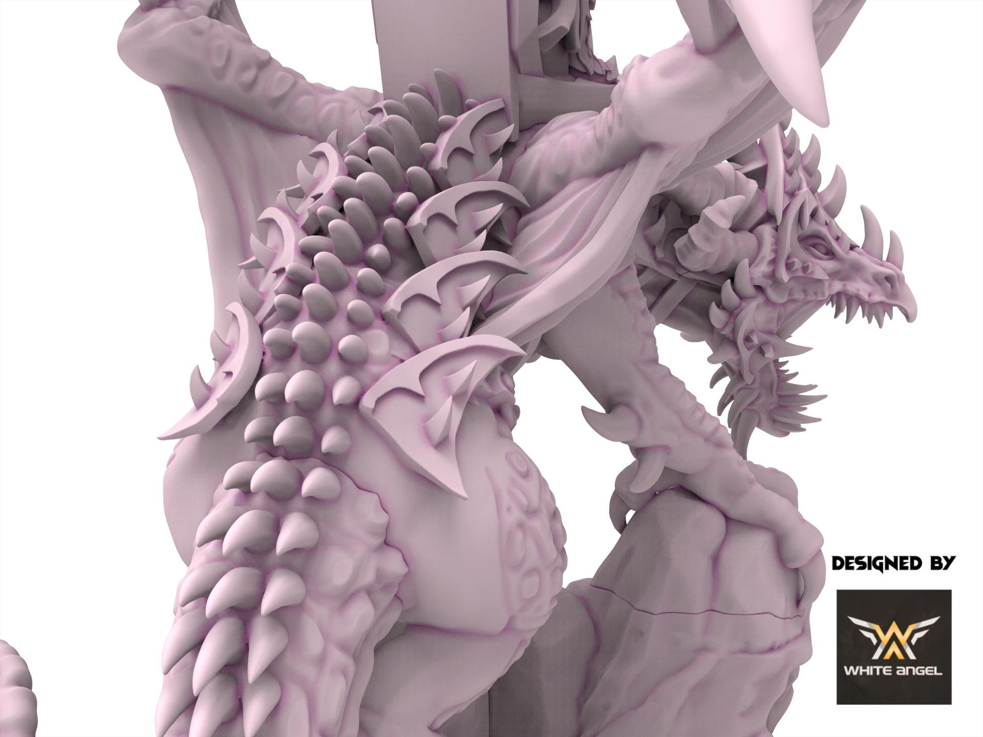 Dark Elves - Dark Emperor Dragon, usable for 9th Age, Fantasy Battle, Oldhammer, King of war, 28mm 32mm