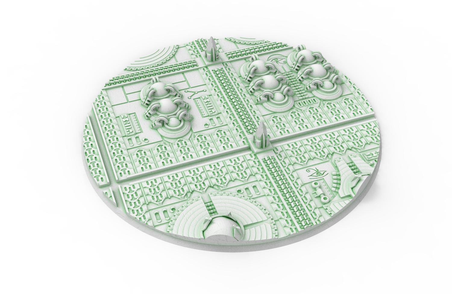 Cinan - Textured Round Bases, lot of 25mm to 160mm CINAN set 2 usable for warmachine, wargame...