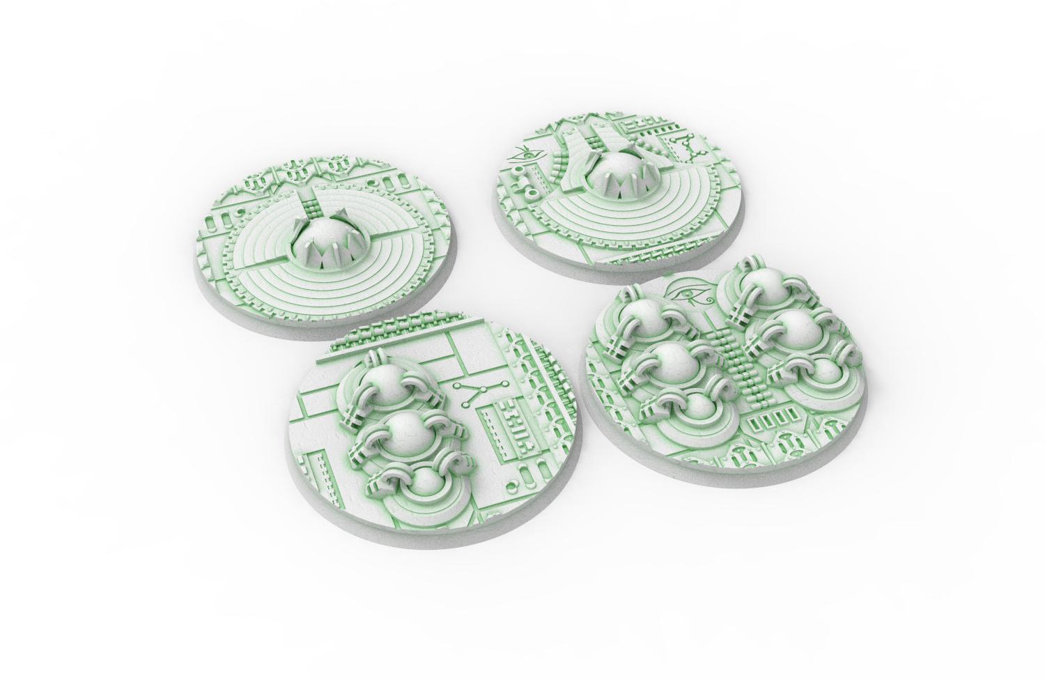 Cinan - Textured Round Bases, lot of 25mm to 160mm CINAN set 2 usable for warmachine, wargame...