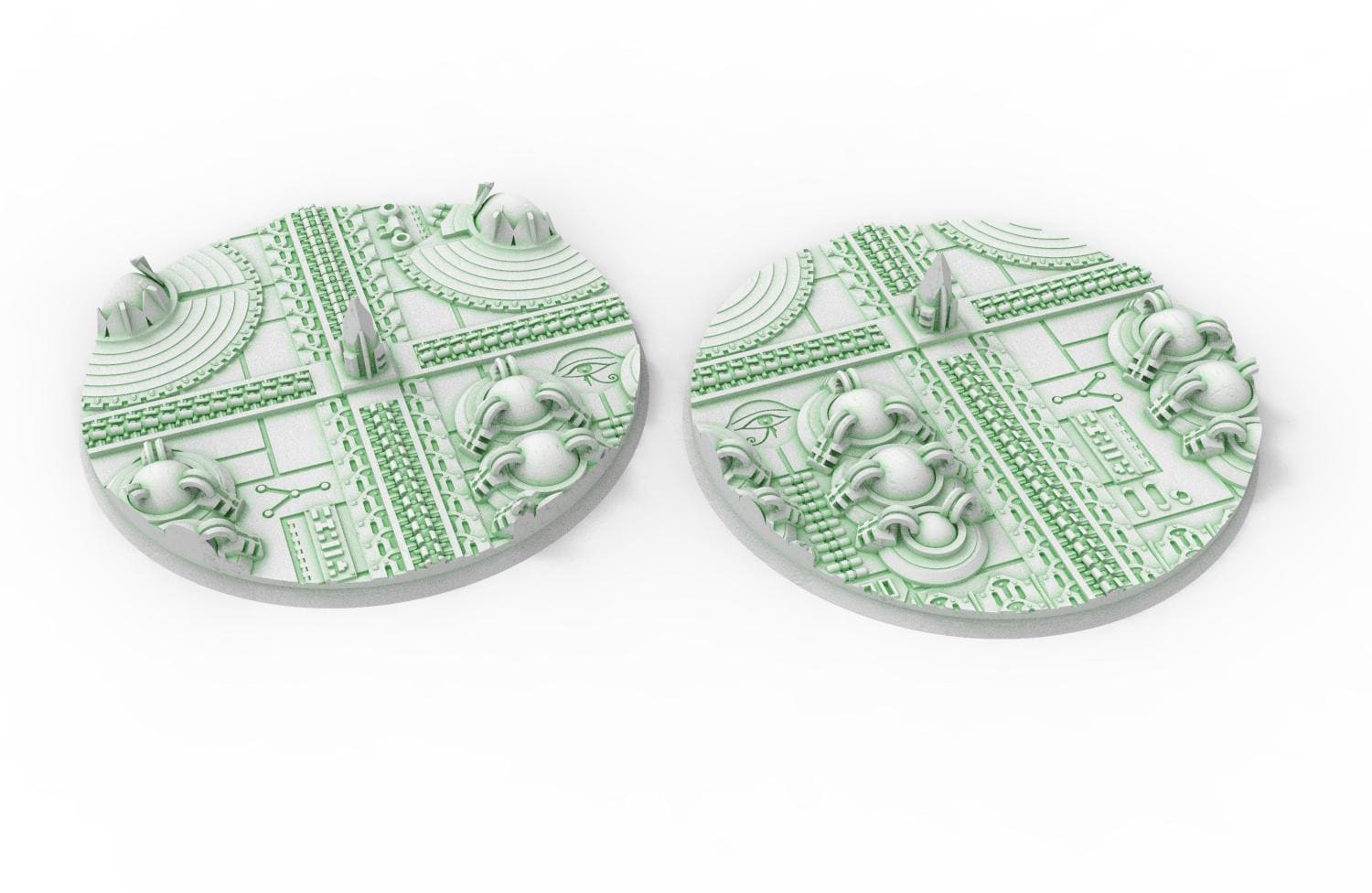 Cinan - Textured Round Bases, lot of 25mm to 160mm CINAN set 2 usable for warmachine, wargame...