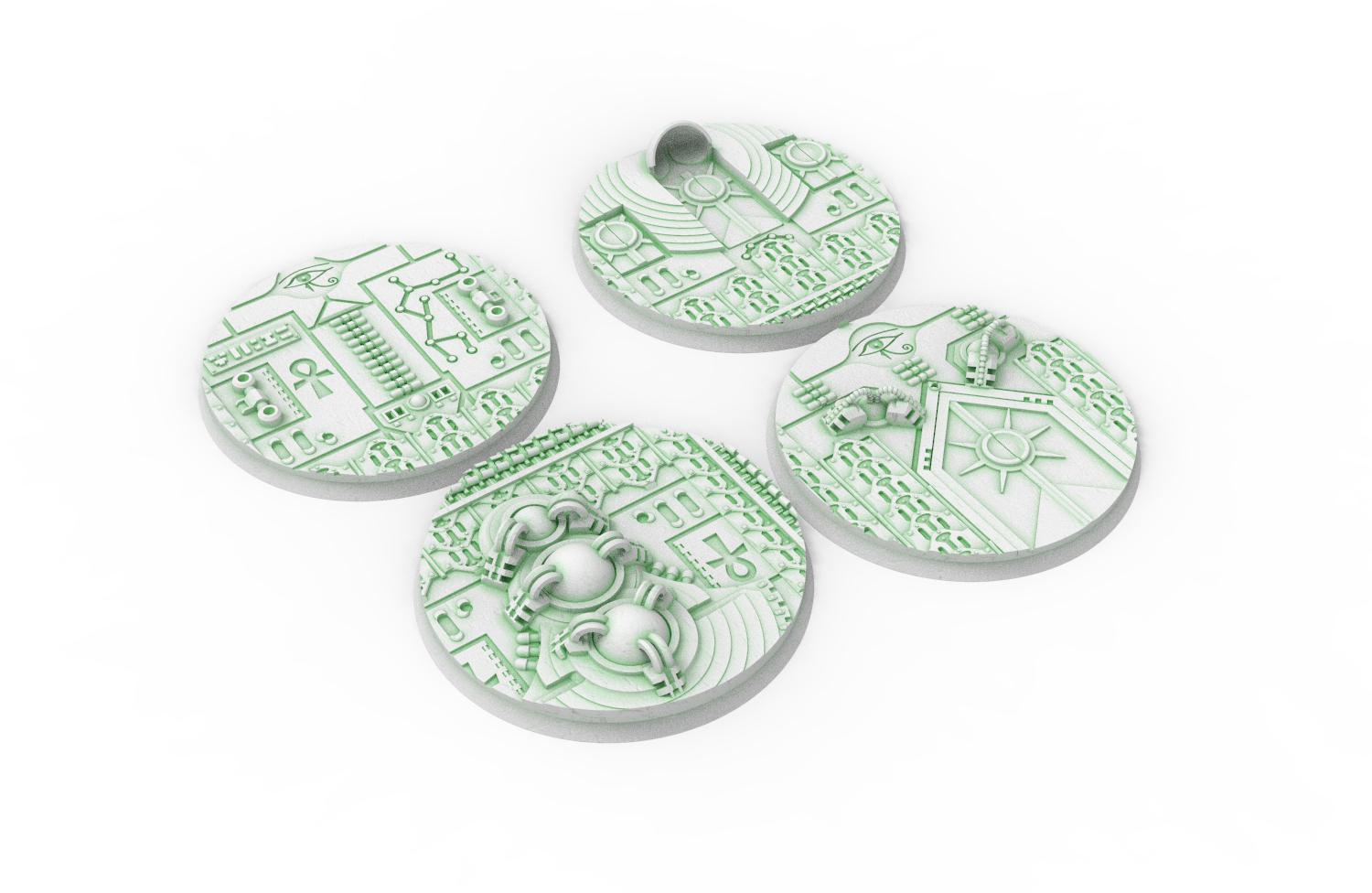 Cinan - Textured Round Bases, lot of 25mm to 160mm CINAN set 3 usable for warmachine, wargame...