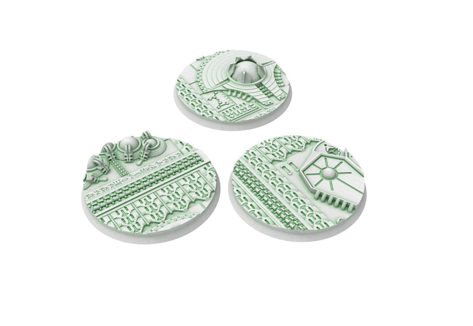 Cinan - Textured Round Bases, lot of 25mm to 160mm CINAN set 4-5-6 usable for warmachine, wargame...