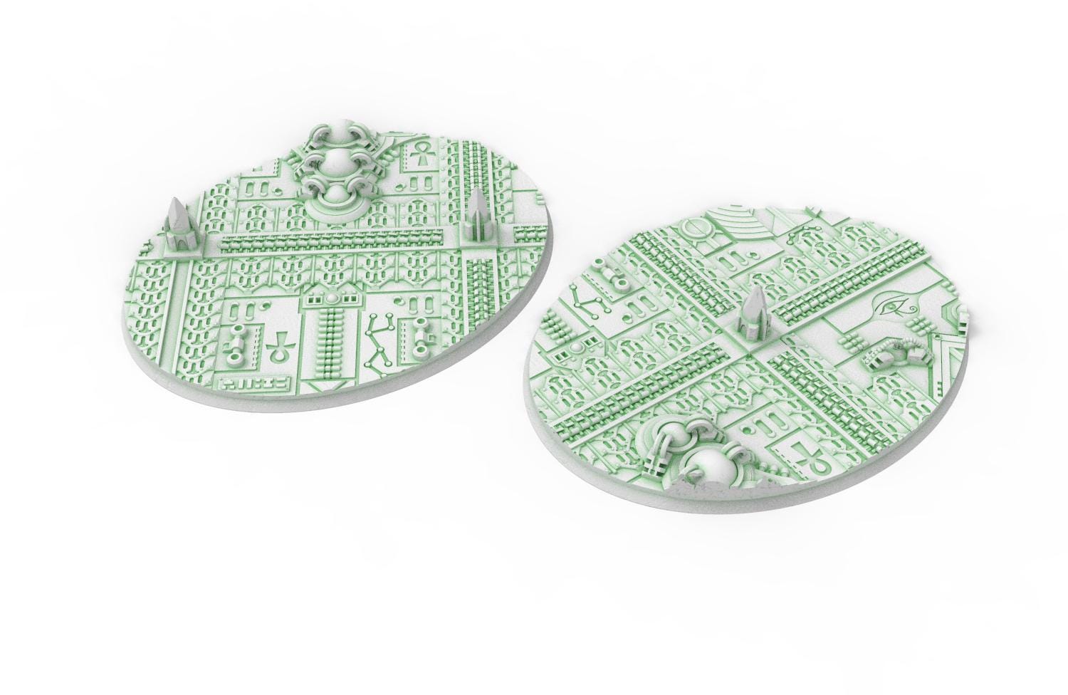 Cinan - Textured Oval Bases, lot of 60mm to 170mm CINAN set 3 usable for warmachine, wargame...