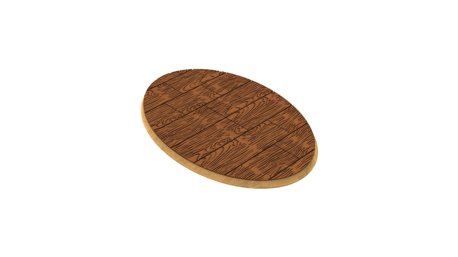Civil - Textured Oval Bases, lot of 60mm to 170mm wooden ship wood usable for saga, age of sigmar, confrontation, wargame...