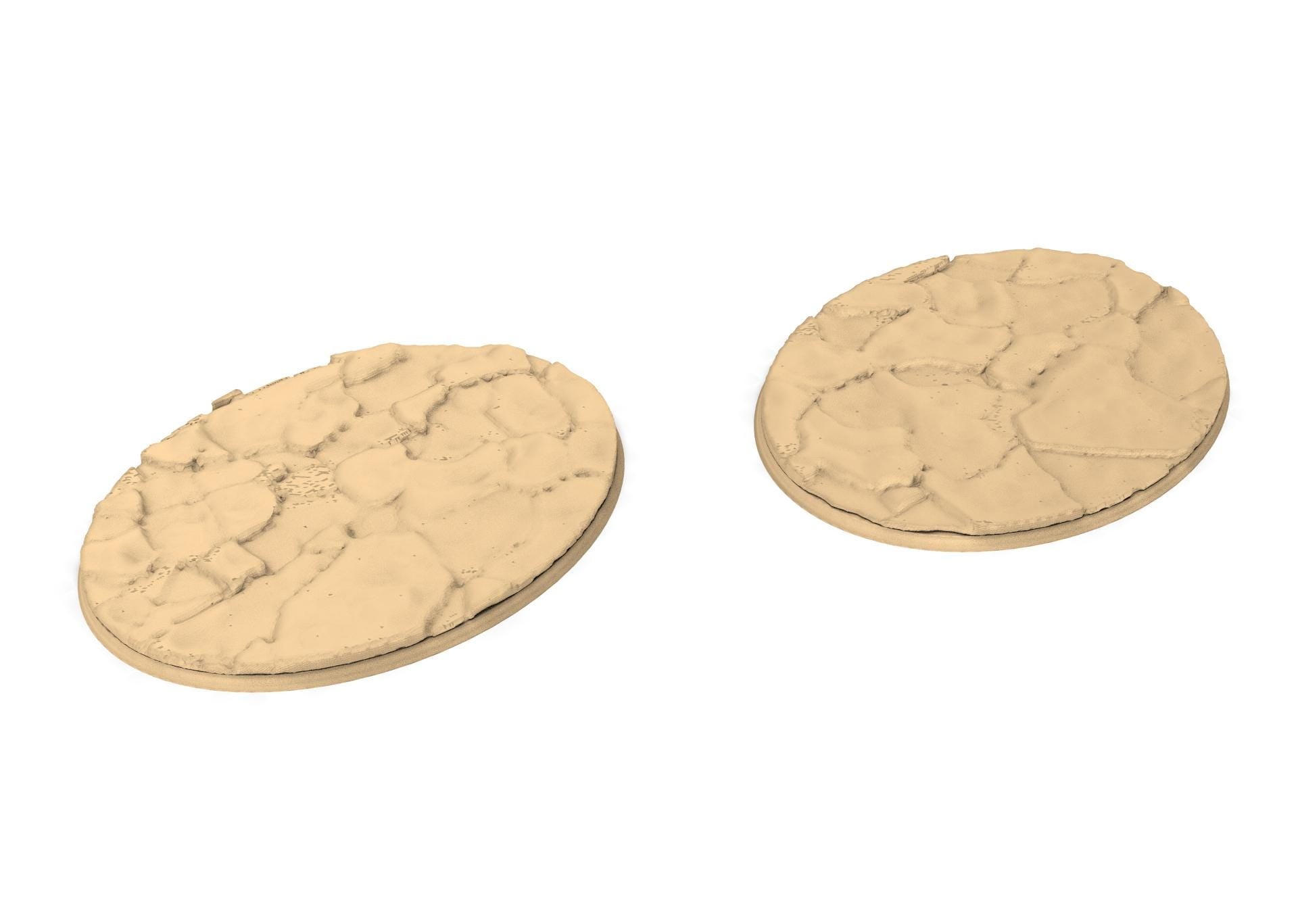 Tenkyo - Textured Oval Bases, lot of 60mm to 170mm Desertic TNKYO set 2 usable for warmachine, wargame...