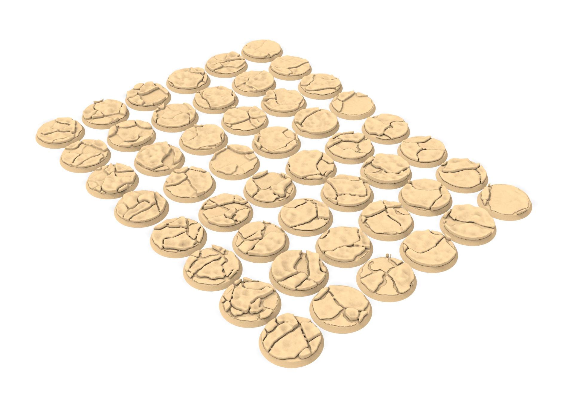 Tenkyo - Textured Round Bases, lot of 25mm to 160mm Desertic TNKYO set 2 usable for warmachine, wargame...