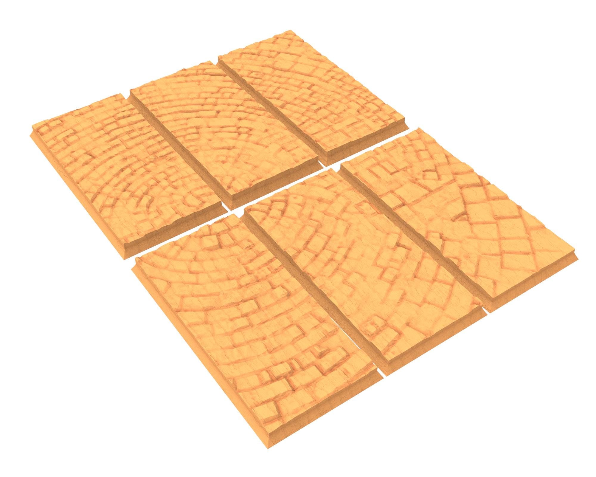 Tenkyo - Textured Rectangular Bases, lot of 50x25mm to 150x100mm TNKYO set 1 usable for Oldhammer, 9th age, King of war, Donjon et dragon...