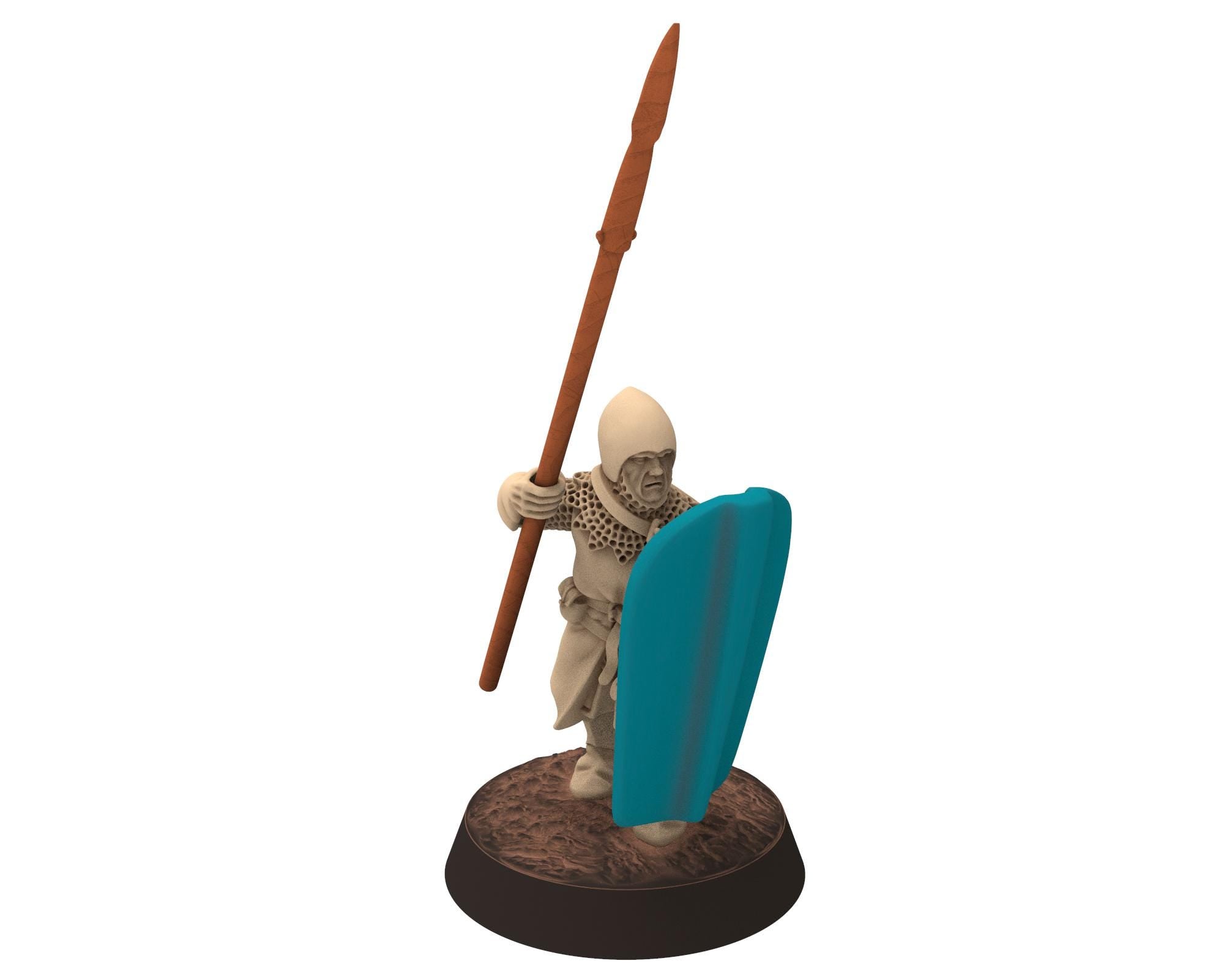 Medieval - France - French Men-at-arms part 2, Spearmen, Medieval soldiers 100 Years War, 28mm Historical Wargame... Medbury miniatures