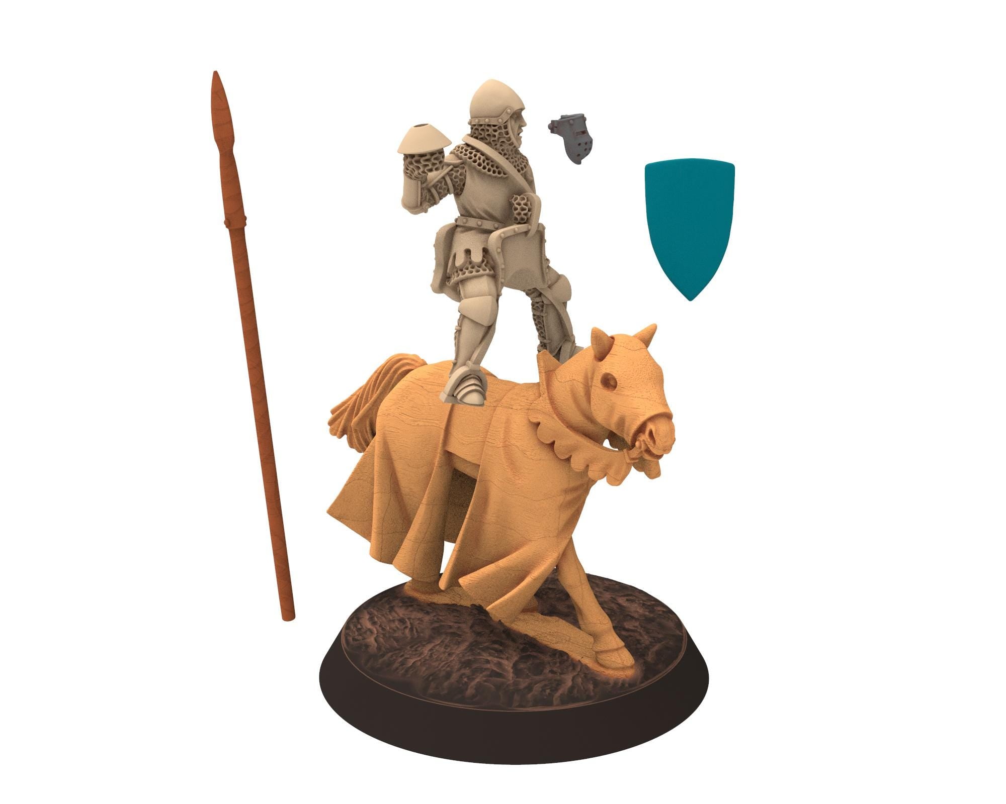 Medieval - Early 100YW Knights with Basinets, Mounted, 100 Years War, 28mm Historical Wargame, Saga... Medbury miniatures