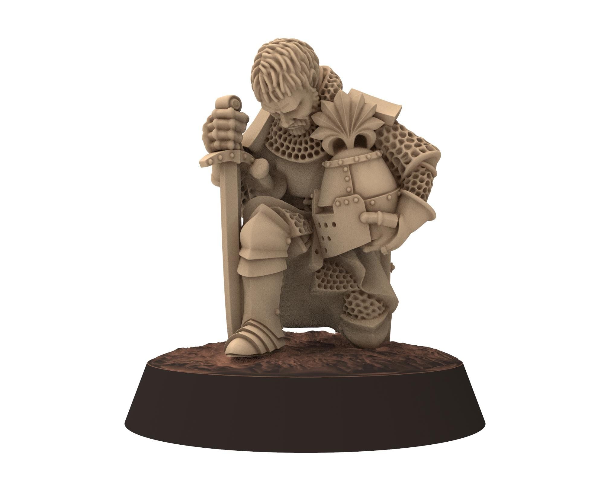 Medieval - Early 100YW Knights with Basinets, On Foot, 100 Years War, 28mm Historical Wargame, Saga... Medbury miniatures