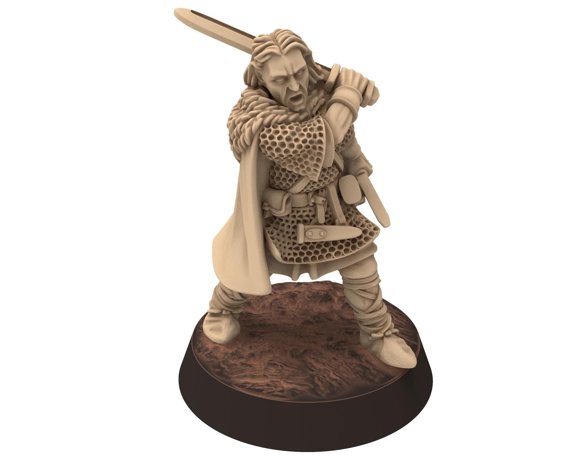 Vendel Era - Garulf Hero Mounted and on foot, Germanic Tribe Warband, 7 century, miniatures 28mm for wargame Historical... Medbury miniature