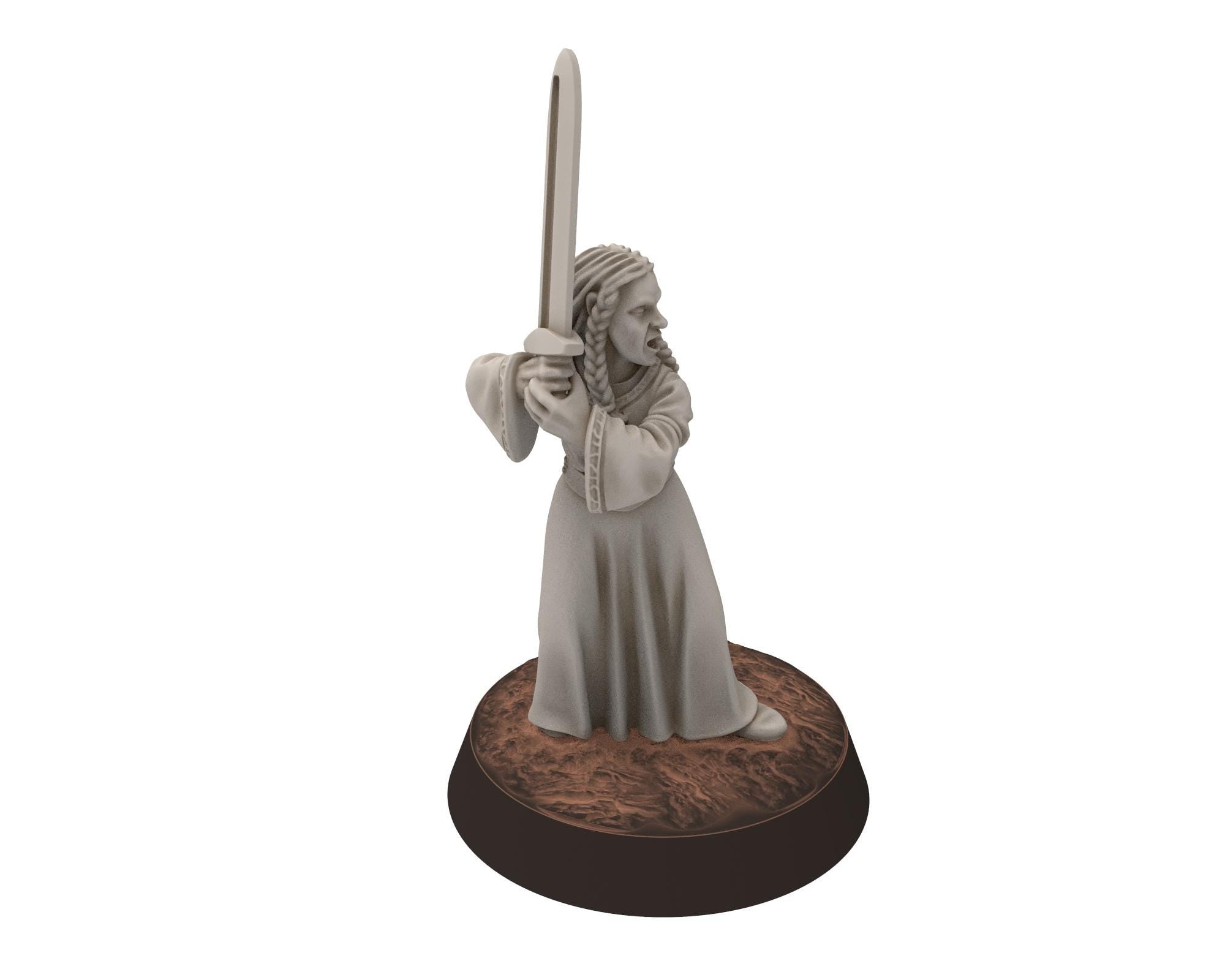 Rohan - Dunwine Heroine of Rohan, the Horse-lords, rider of the mark, minis for wargame D&D, Lotr... Medbury miniatures