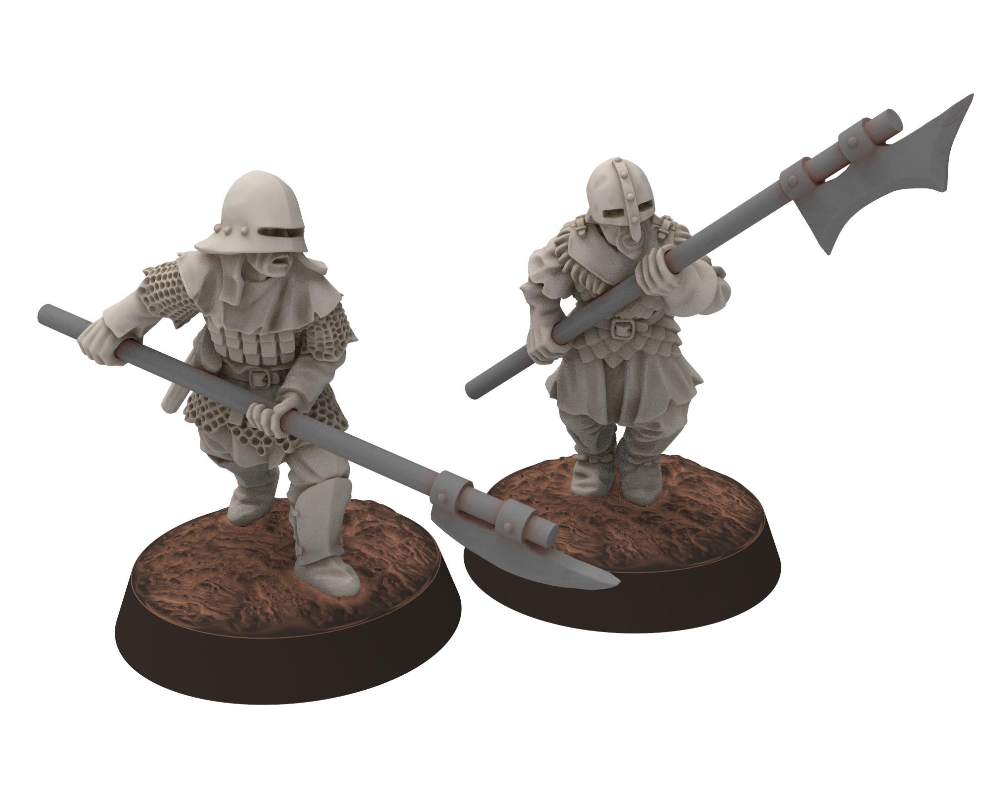 Orcs horde - Orc Spearman infantry, Orc warriors warband, Middle rings miniatures for wargame D&D, Lotr... Medbury miniatures