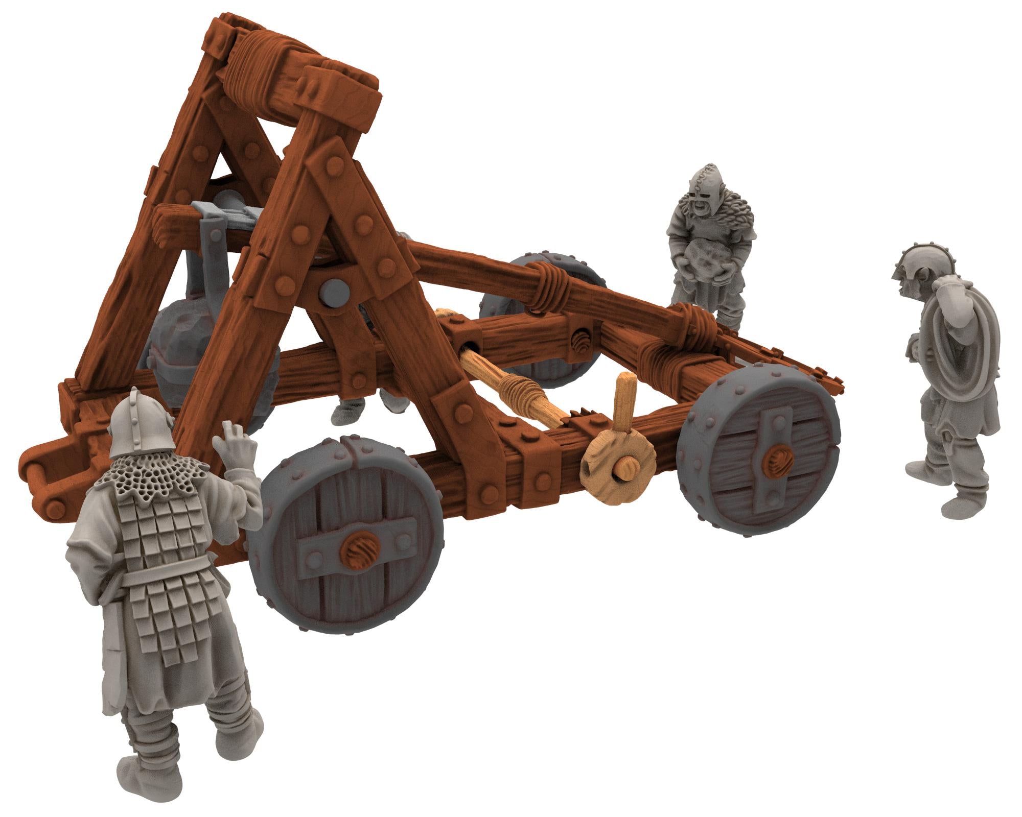 Orcs horde - Orc Catapult and Siege Crew, Assault warriors warband, Middle rings miniatures for wargame D&D, Lotr... Medbury miniatures