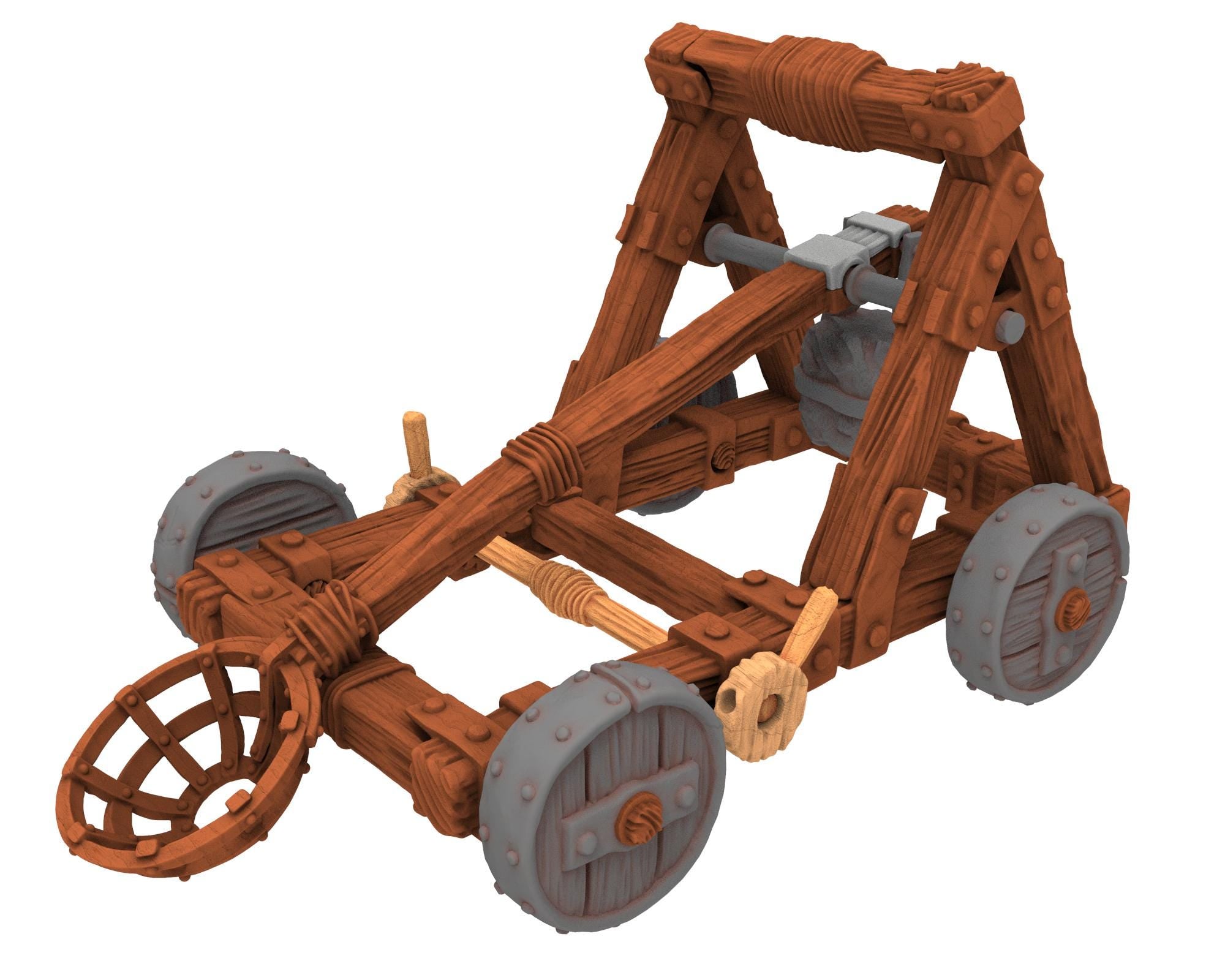 Orcs horde - Orc Catapult and Siege Crew, Assault warriors warband, Middle rings miniatures for wargame D&D, Lotr... Medbury miniatures