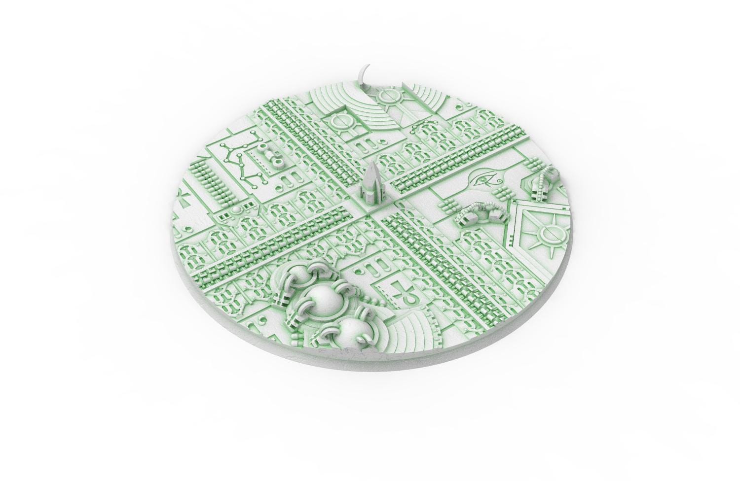 Cinan - Textured Round Bases, lot of 25mm to 160mm CINAN set 3 usable for warmachine, wargame...