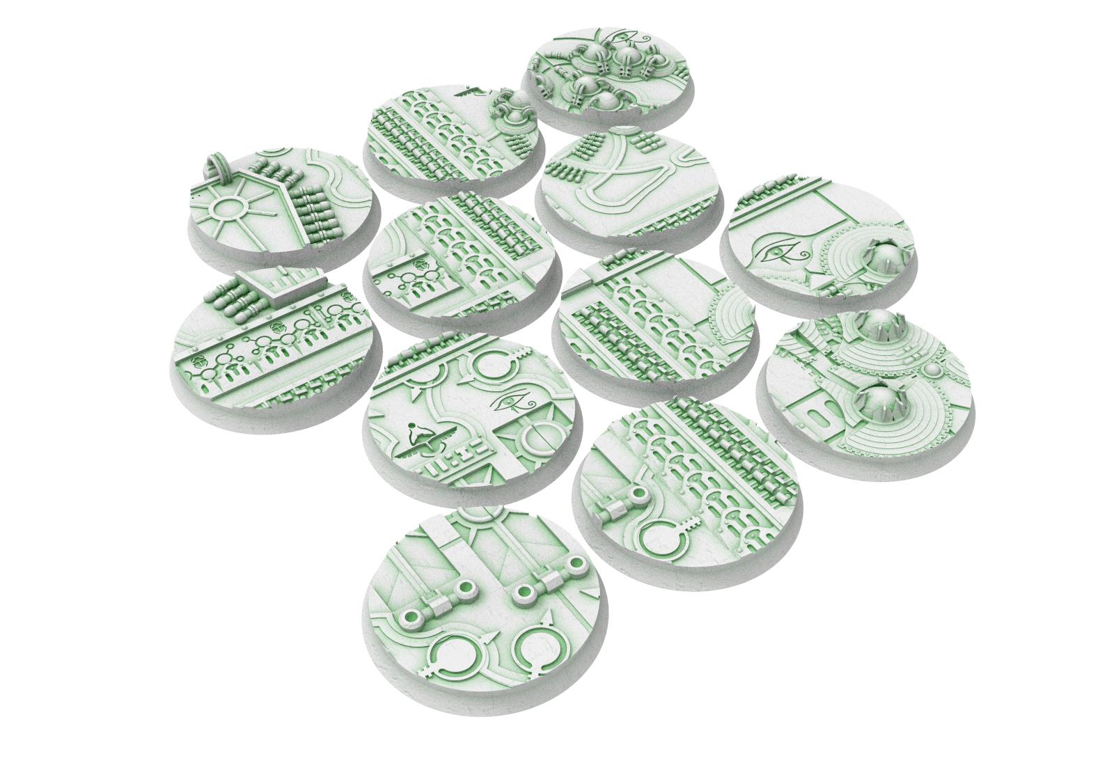 Cinan - Textured Round Bases, lot of 25mm to 160mm CINAN set 4-5-6 usable for warmachine, wargame...