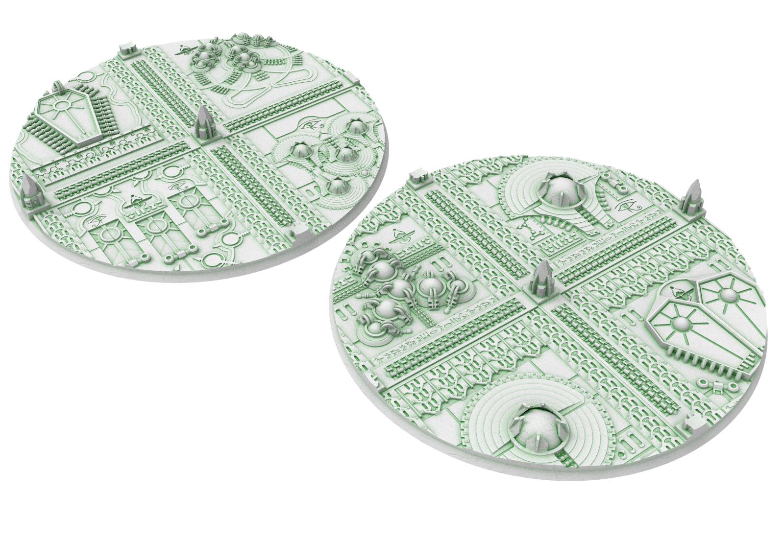 Cinan - Textured Round Bases, lot of 25mm to 160mm CINAN set 4-5-6 usable for warmachine, wargame...