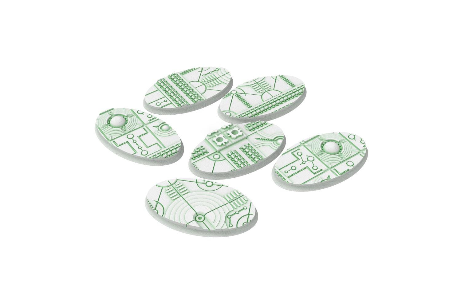 Cinan - Textured Oval Bases, lot of 60mm to 170mm CINAN set 1 usable for warmachine, wargame...