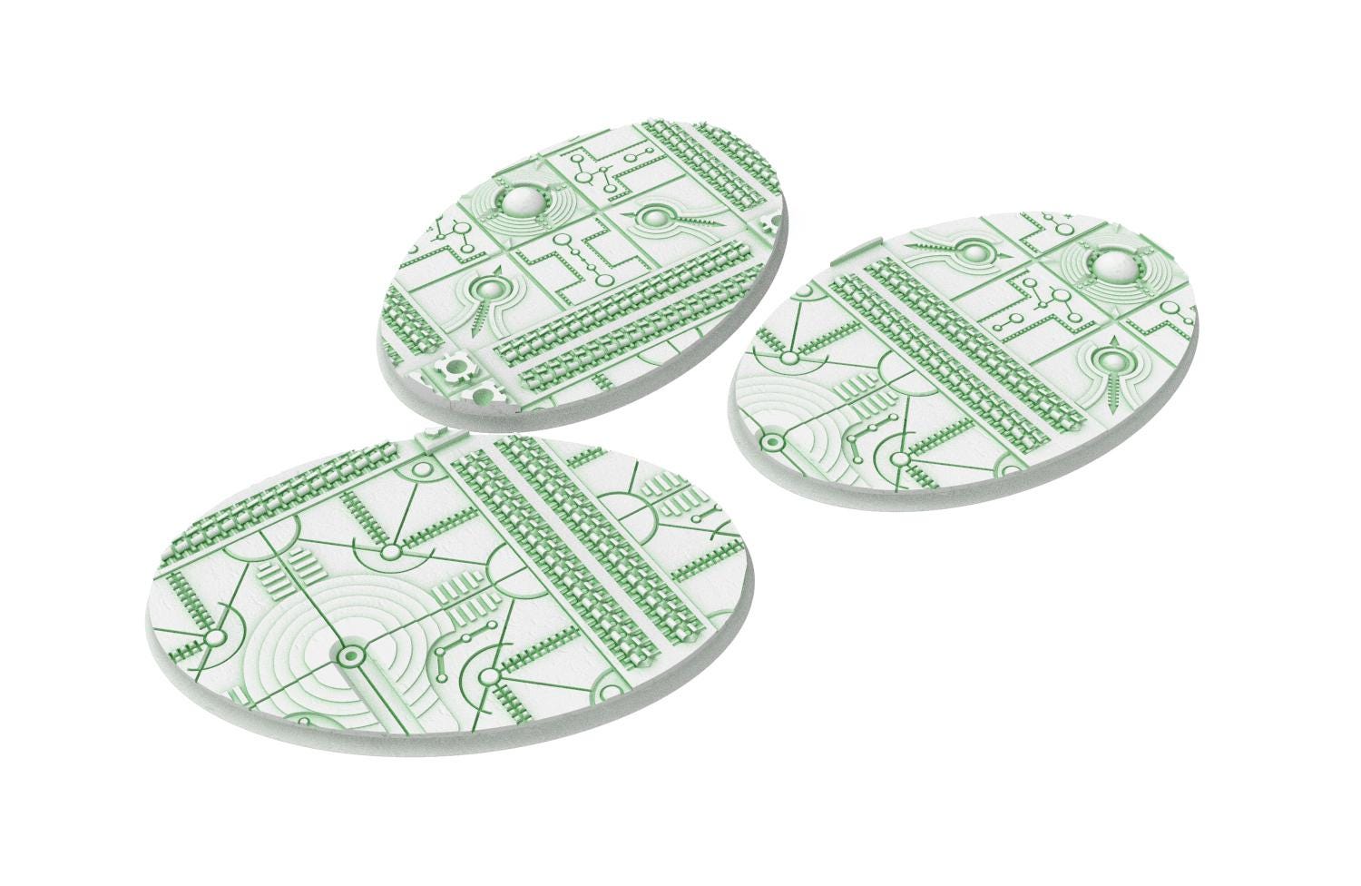 Cinan - Textured Oval Bases, lot of 60mm to 170mm CINAN set 1 usable for warmachine, wargame...