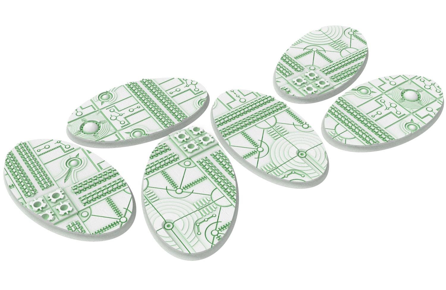Cinan - Textured Oval Bases, lot of 60mm to 170mm CINAN set 1 usable for warmachine, wargame...