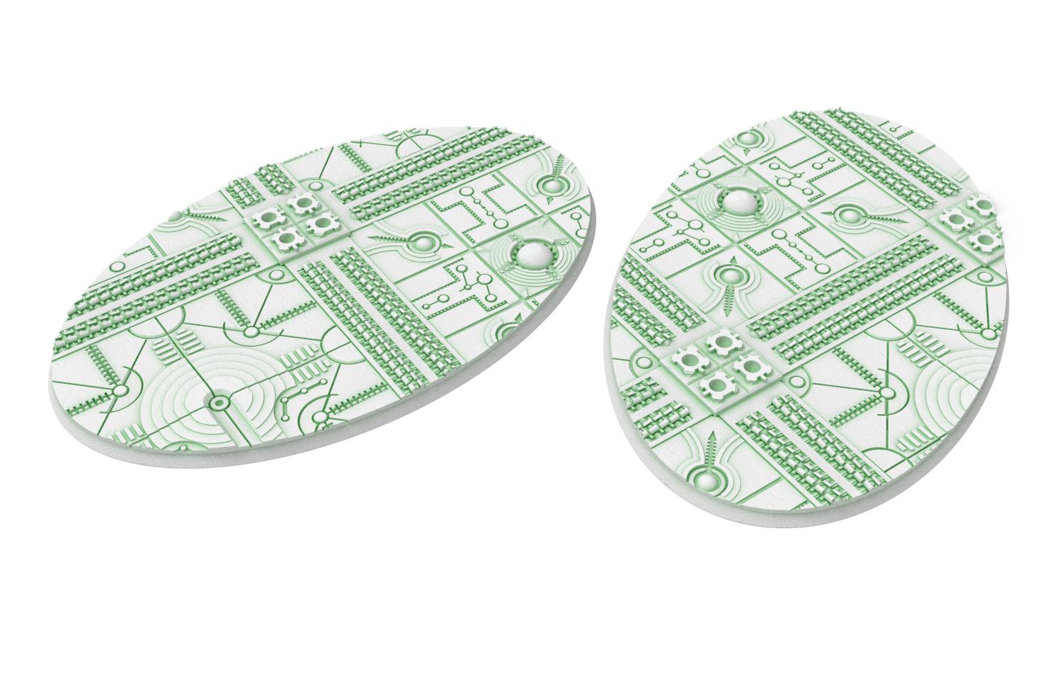 Cinan - Textured Oval Bases, lot of 60mm to 170mm CINAN set 1 usable for warmachine, wargame...