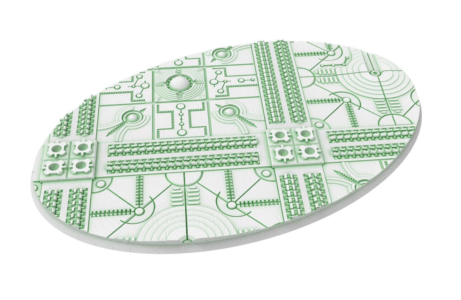 Cinan - Textured Oval Bases, lot of 60mm to 170mm CINAN set 1 usable for warmachine, wargame...