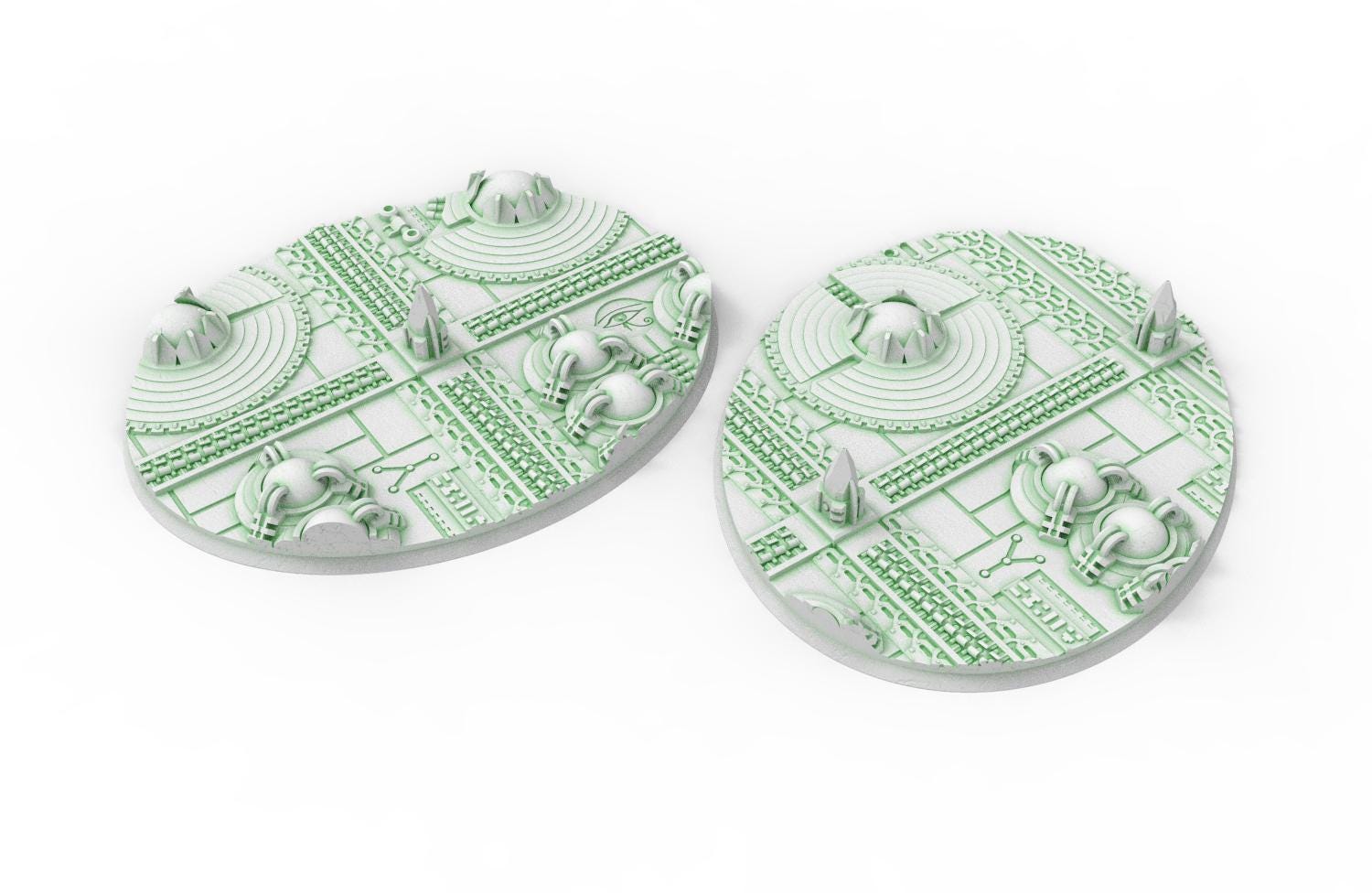 Cinan - Textured Oval Bases, lot of 60mm to 170mm CINAN set 2 usable for warmachine, wargame...