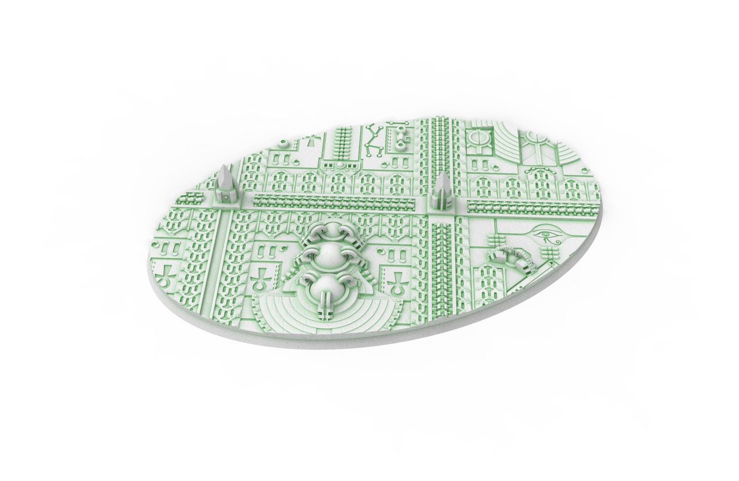 Cinan - Textured Oval Bases, lot of 60mm to 170mm CINAN set 3 usable for warmachine, wargame...