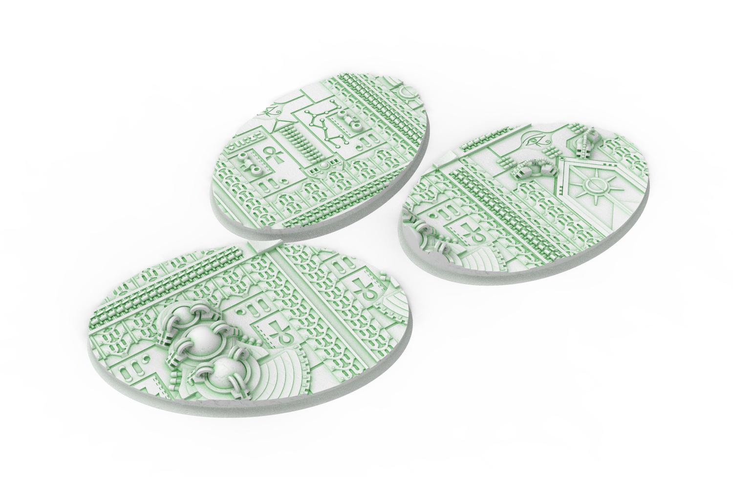 Cinan - Textured Oval Bases, lot of 60mm to 170mm CINAN set 3 usable for warmachine, wargame...