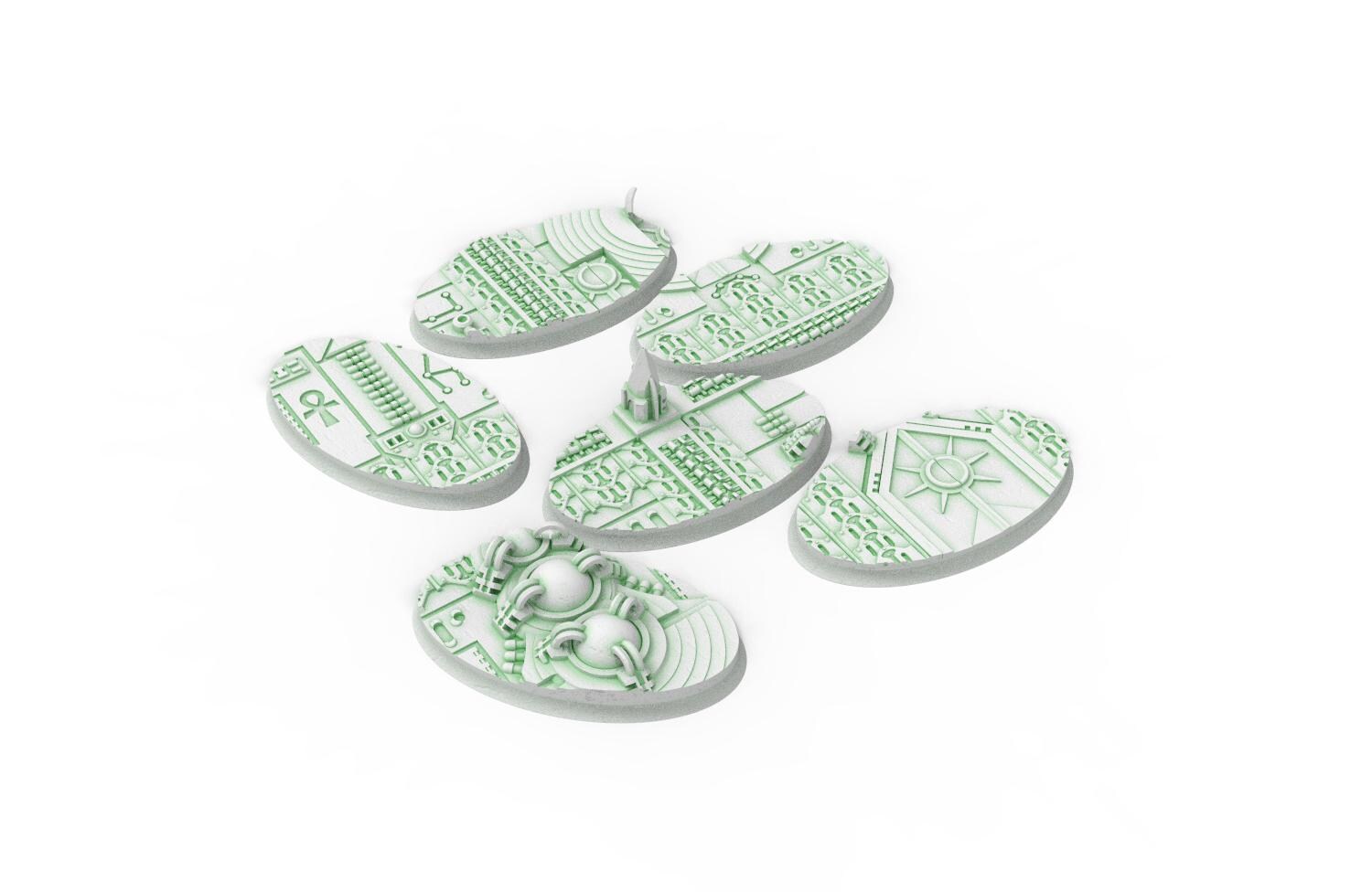 Cinan - Textured Oval Bases, lot of 60mm to 170mm CINAN set 3 usable for warmachine, wargame...