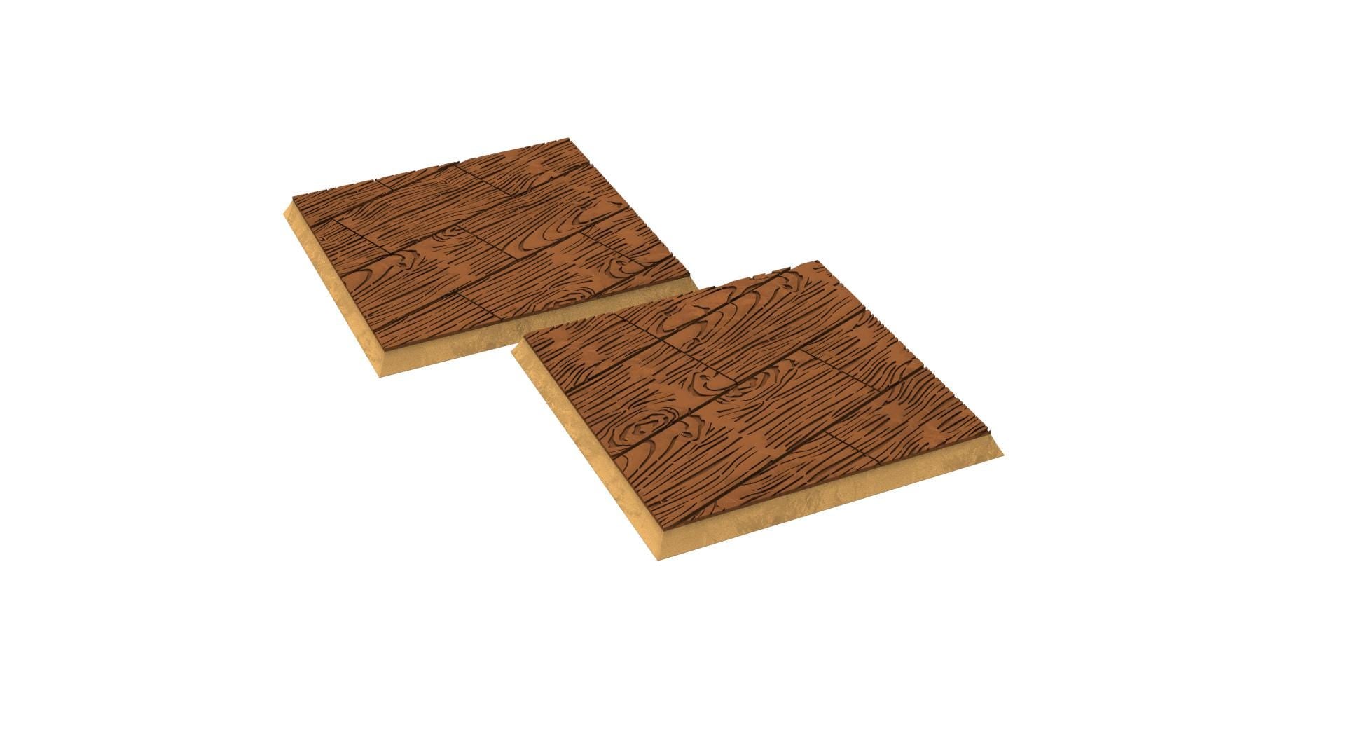 Civil - Textured Square Bases, lot of 20mm to 100mm wooden ship wood usable for Oldhammer, 9th age, King of war, Confrontation, wargame...