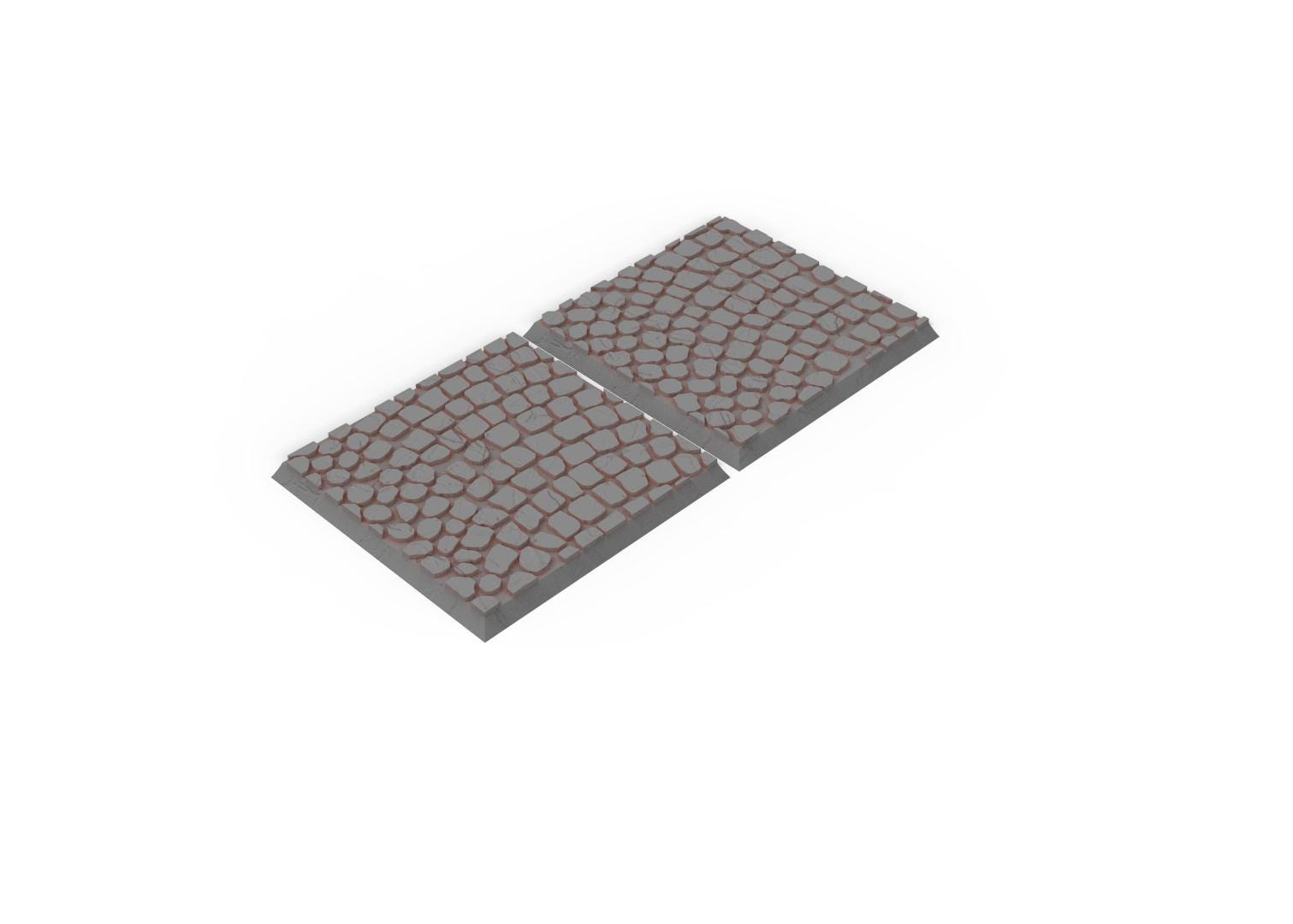 Civil - Textured Square Bases, lot of 20mm to 100mm pavement usable for Oldhammer, 9th age, King of war, Confrontation, wargame...