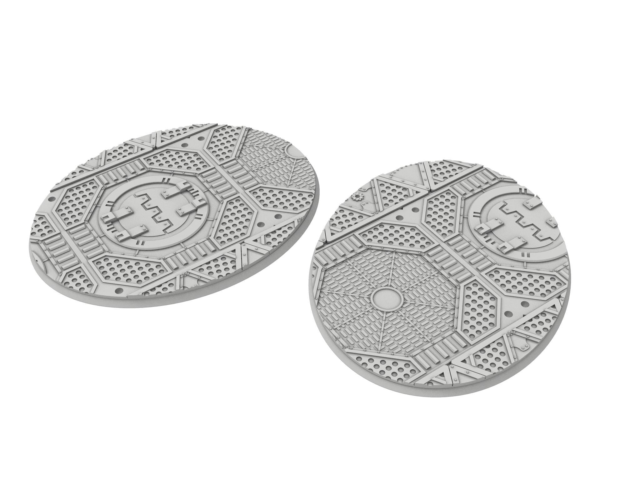 Military Base - Textured Oval Bases, lot of 60mm to 170mm MILBS set Metalic usable for warmachine, wargame...