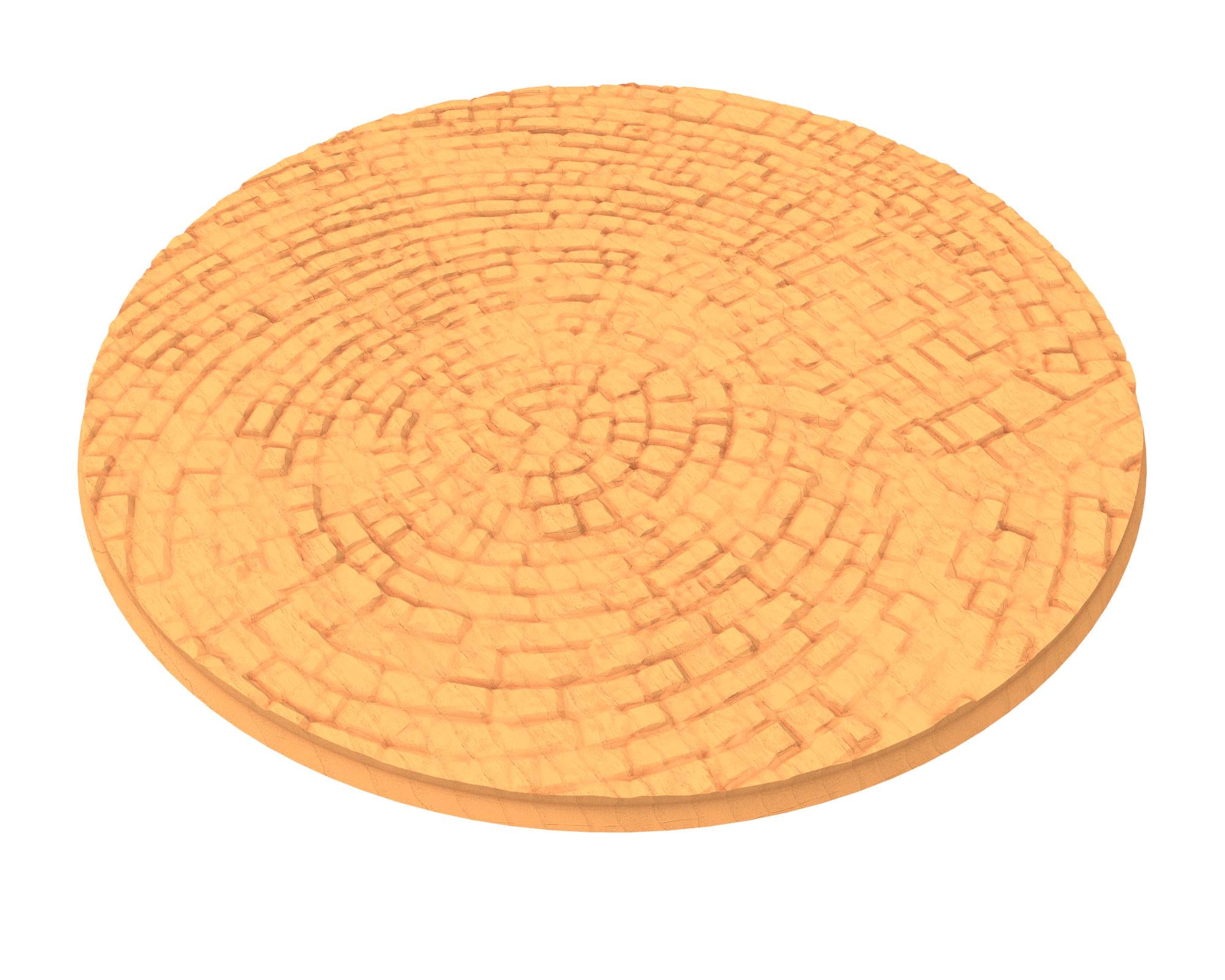 Tenkyo - Textured Round Bases, lot of 25mm to 160mm Pavement TNKYO set 1 usable for warmachine, wargame...